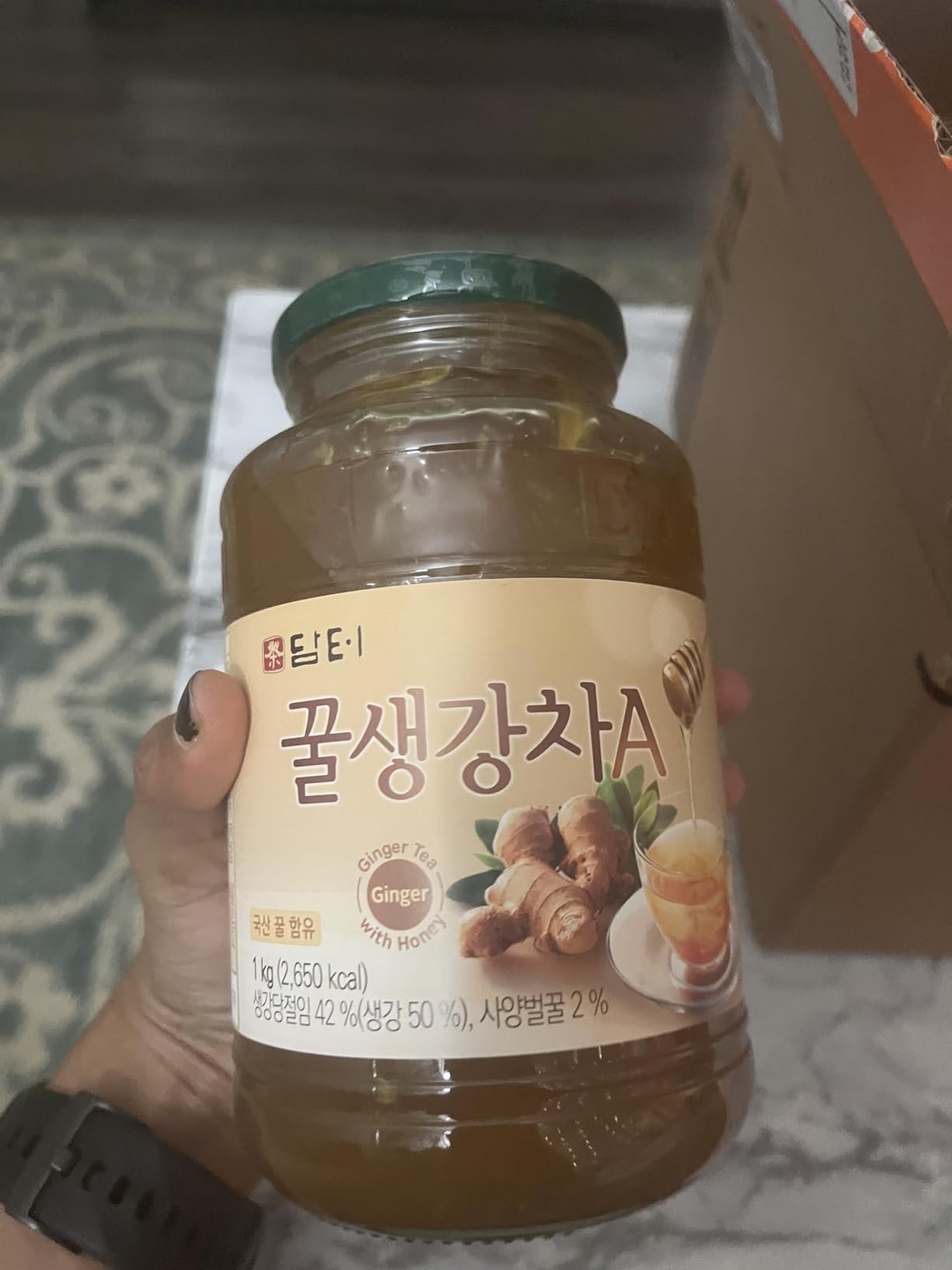 Damtuh Korean Honey Ginger Tea, 2.2 lb | Preserve-style tea base, hot or iced, caffeine-free, no steeping required, versatile drink and dessert topping customer photo 1