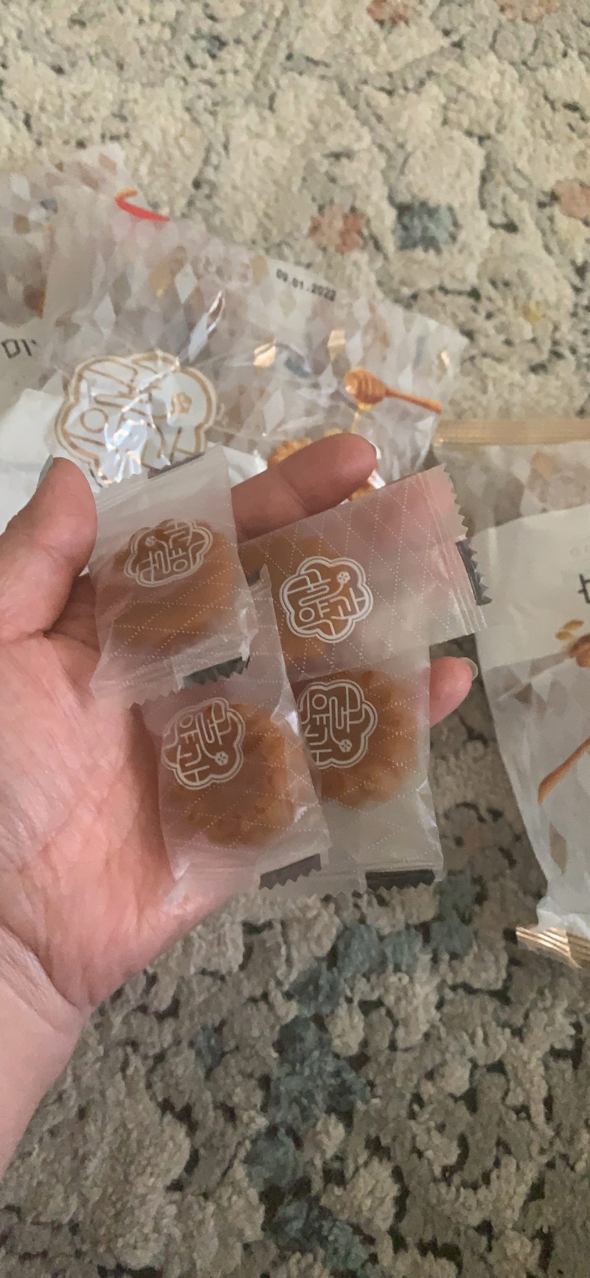 Korean Traditional Sweet Mini honey Yak Gwa cookies 200 g x 3 Pack (total 600g) customer photo 2