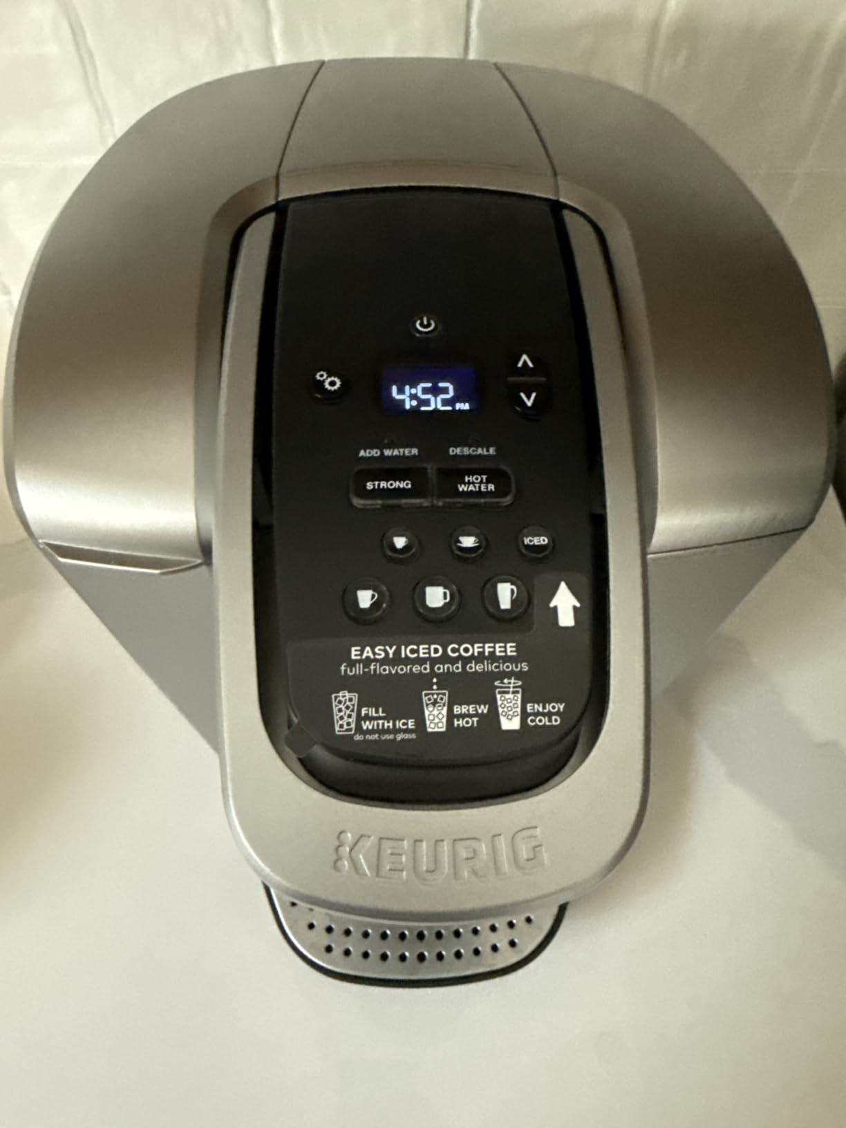 Keurig K-Elite Single Serve K-Cup Pod Coffee Maker, with Strength and Temperature Control, Iced Coffee Capability, 8 to 12oz Brew Size, Programmable, Brushed Silver customer photo 2