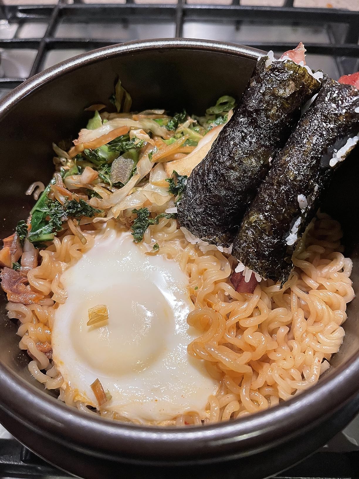 Crazy Korean Cooking Dolsot Korean Stone Bowl with Lid (Size 4) customer photo 3