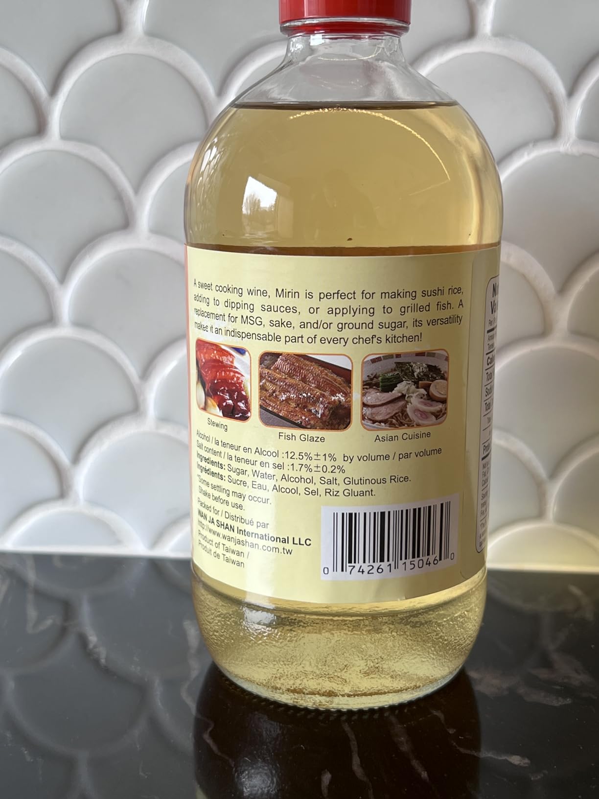 Wan Ja Shan Mirin Cooking Wine - Premium Japanese Sweet Rice Wine for Cooking, No Corn Syrup Added, Perfect for Sushi Rice, Sauces, Glazes, Marinades & Stir-Fries, Authentic Flavor, 15oz customer photo 2