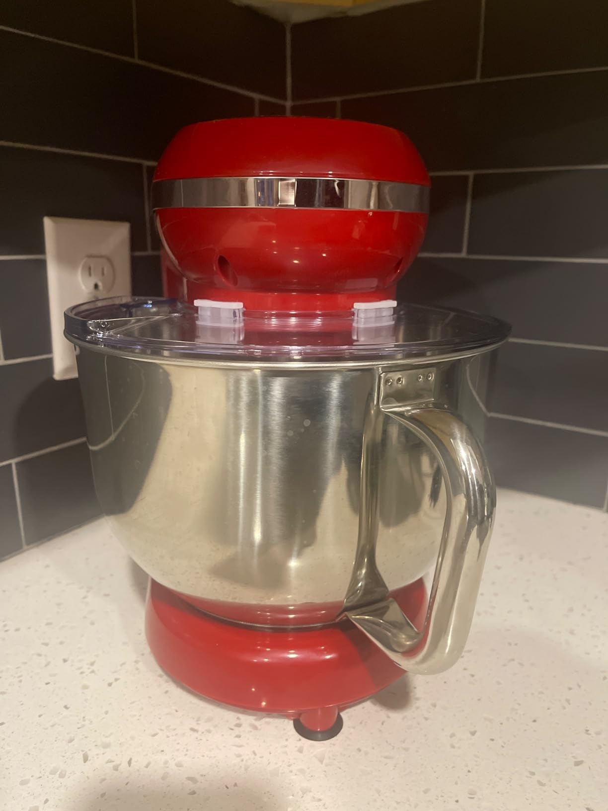 VIVOHOME Stand Mixer, 6-Quart Tilt-Head Kitchen Mixer with Bowl, Red | 10 Speeds, Splash Guard, Dough Hook, Beater, Whisk, Egg Separator customer photo 2