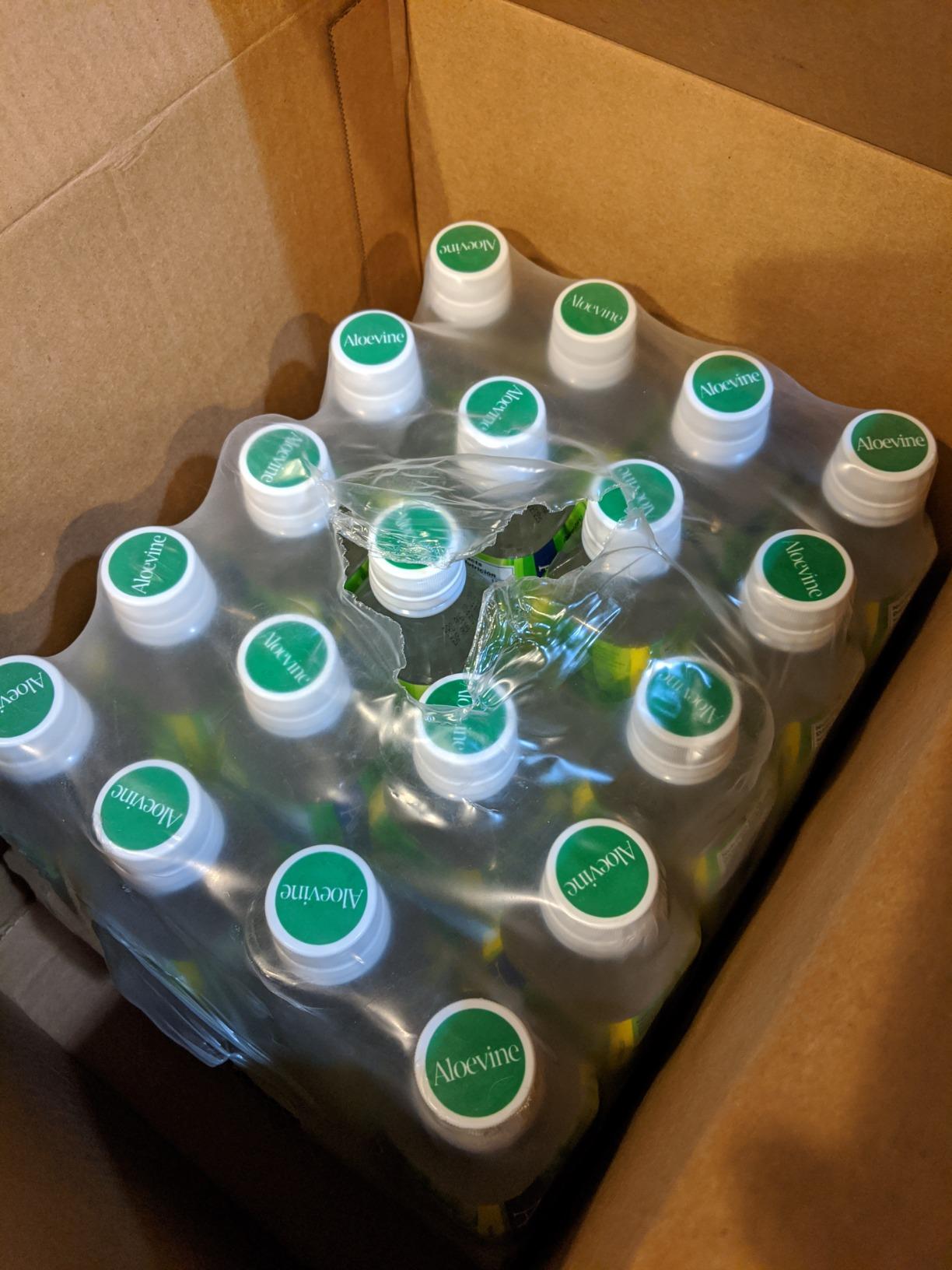 Aloevine Aloe Vera Drink Coconut - Drink Aloe Juice with Real Aloe Chunks | Healthy Plant-Based Korean Beverage | 16.9 oz Bottles (20 Pack) customer photo 1
