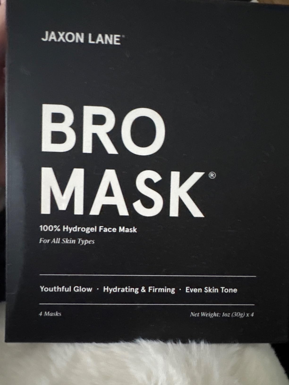 Bro Mask Korean Face Mask for Men, Hydrogel Masks, 1 x 4 Pack | Collagen, Vitamin C and Hyaluronic Acid Support Hydrated, Smoother Looking Skin Before Events or Weekly Care customer photo 1
