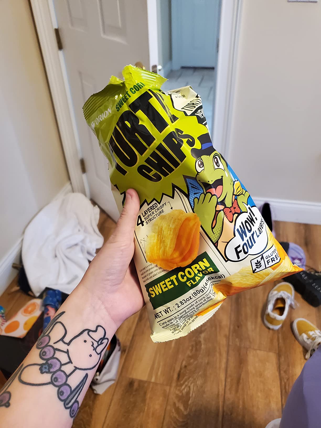 Korean Orion New Four Layers Turtle Chips Corn Soup Flavor 3 Packs customer photo 1