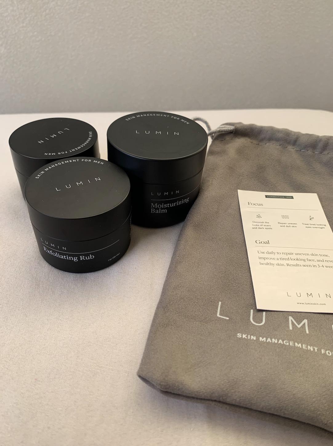 Lumin Boss Trio | Face Scrub | Eye Balm & Daily Moisturizer for Men | Men's Korean Skincare Kit with Face Scrub, Eye Balm & Daily Moisturizer customer photo 1