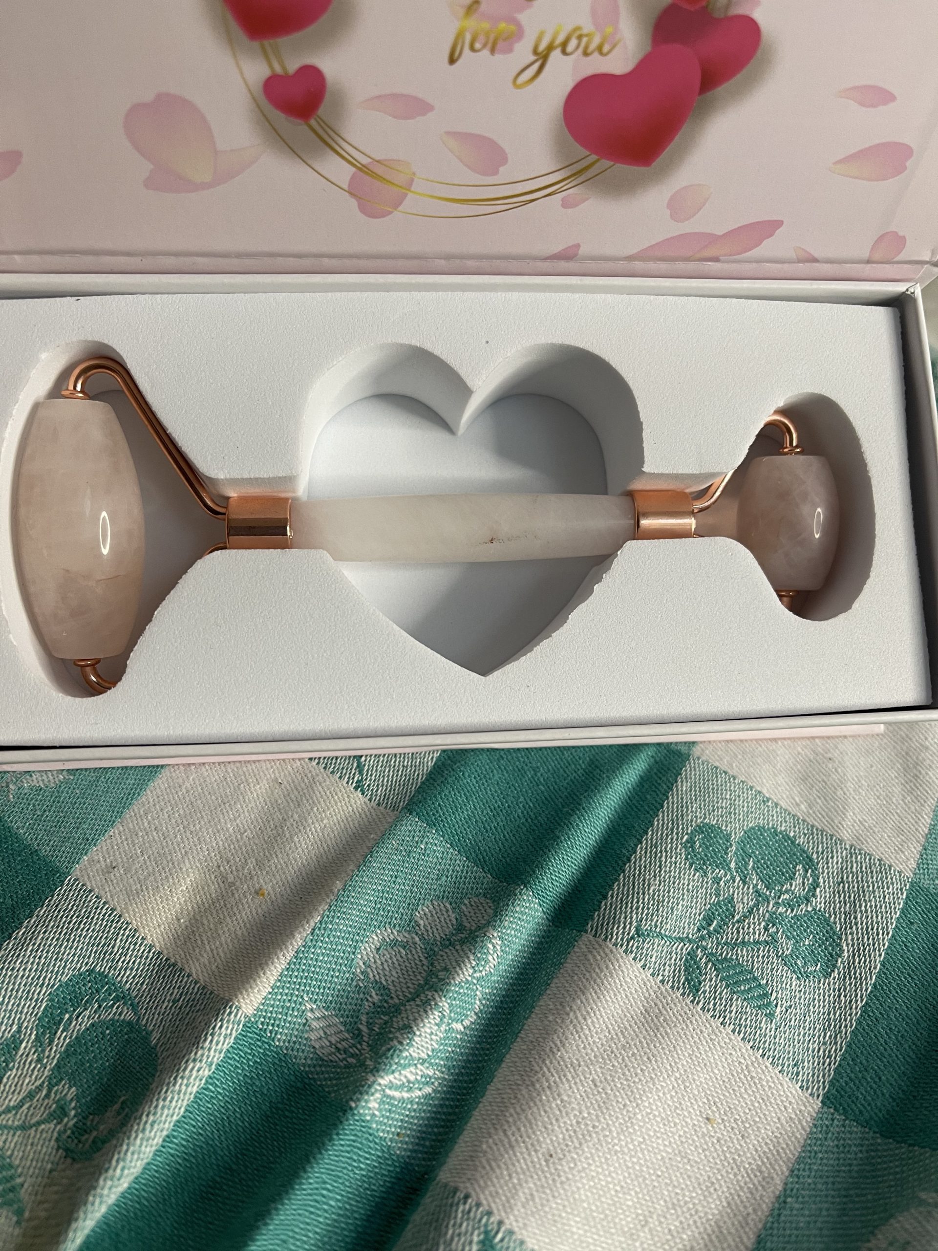 Jade Roller for Face - Rose Quartz Face Roller Skin Care - Stone Facial Roller, Face Massager for Women, Relieve Stress, Remove Wrinkles Eye Puffiness customer photo 1