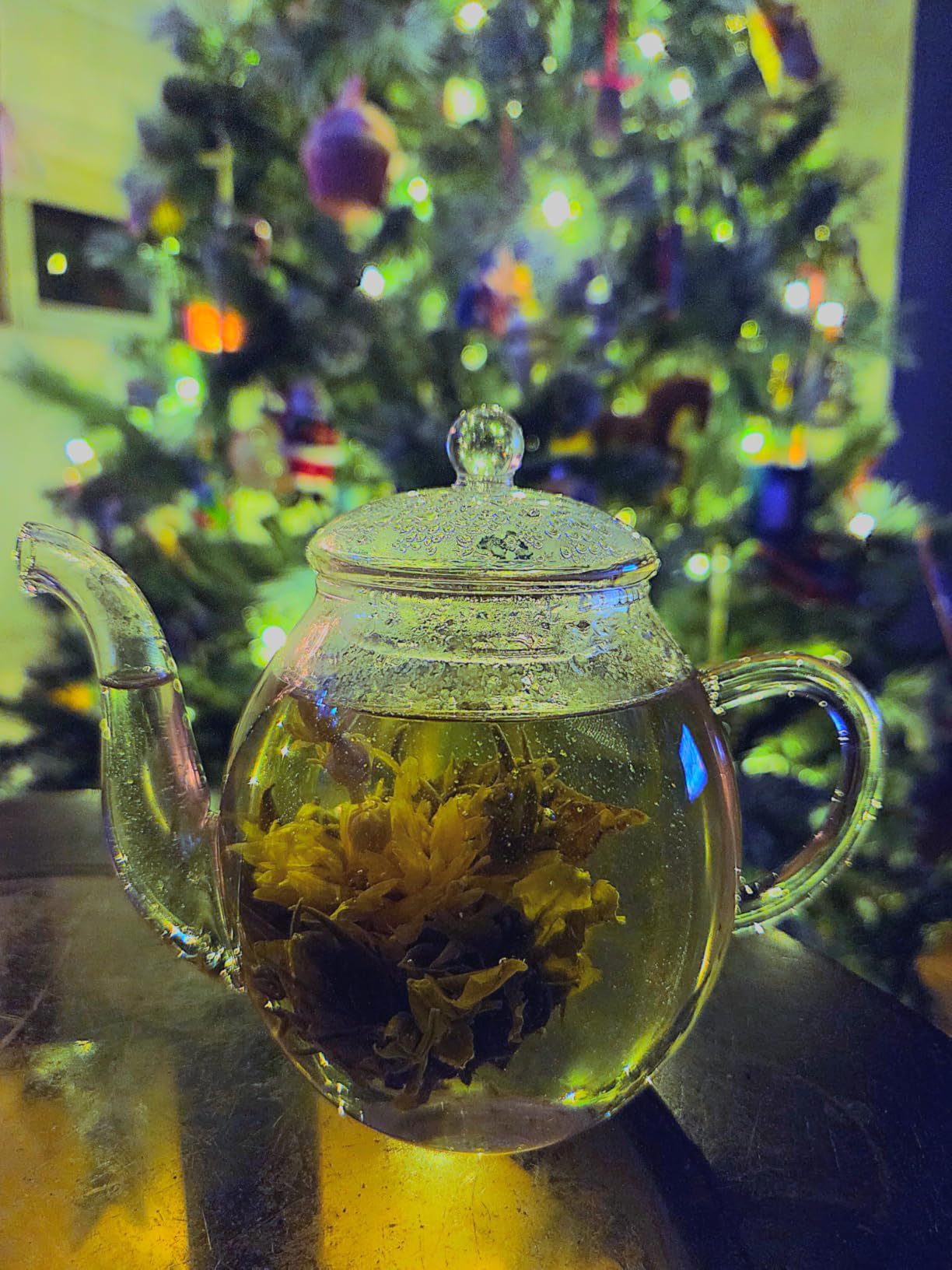 Creano Blooming Tea Gift Set with Glass Teapot 17oz (500ml) - Green Tea Fruity Flavoured Tea Flowers in 6 Varieties - Flowering Tea Gift for Easter customer photo 1
