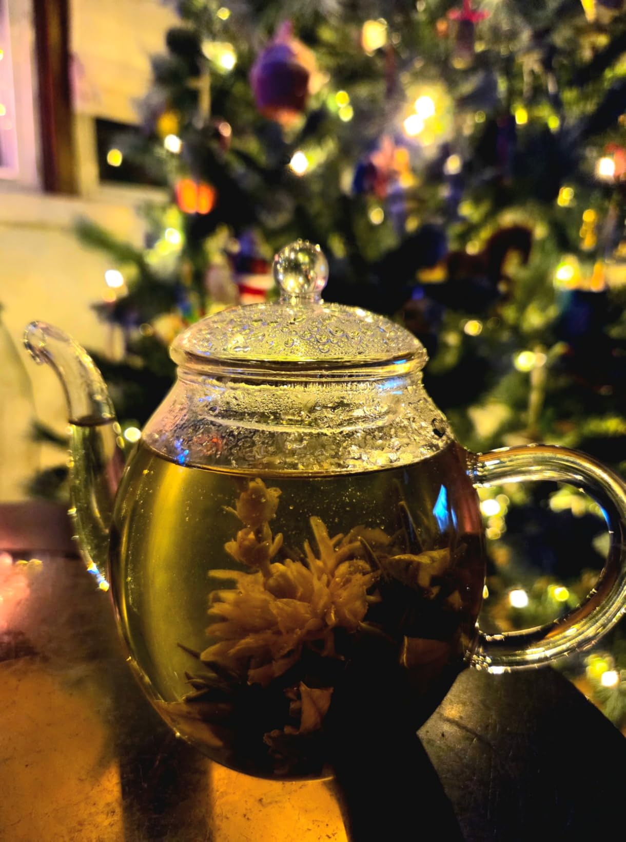 Creano Blooming Tea Gift Set with Glass Teapot 17oz (500ml) - Green Tea Fruity Flavoured Tea Flowers in 6 Varieties - Flowering Tea Gift for Easter customer photo 2