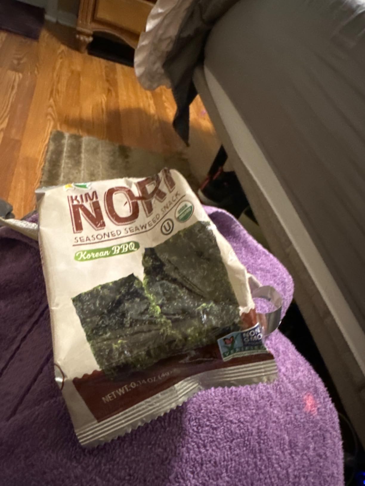 KIMNORI Premium Organic Seaweed Snacks - Crispy Korean BBQ (KBBQ) Laver, 12 Individual Packs customer photo 1