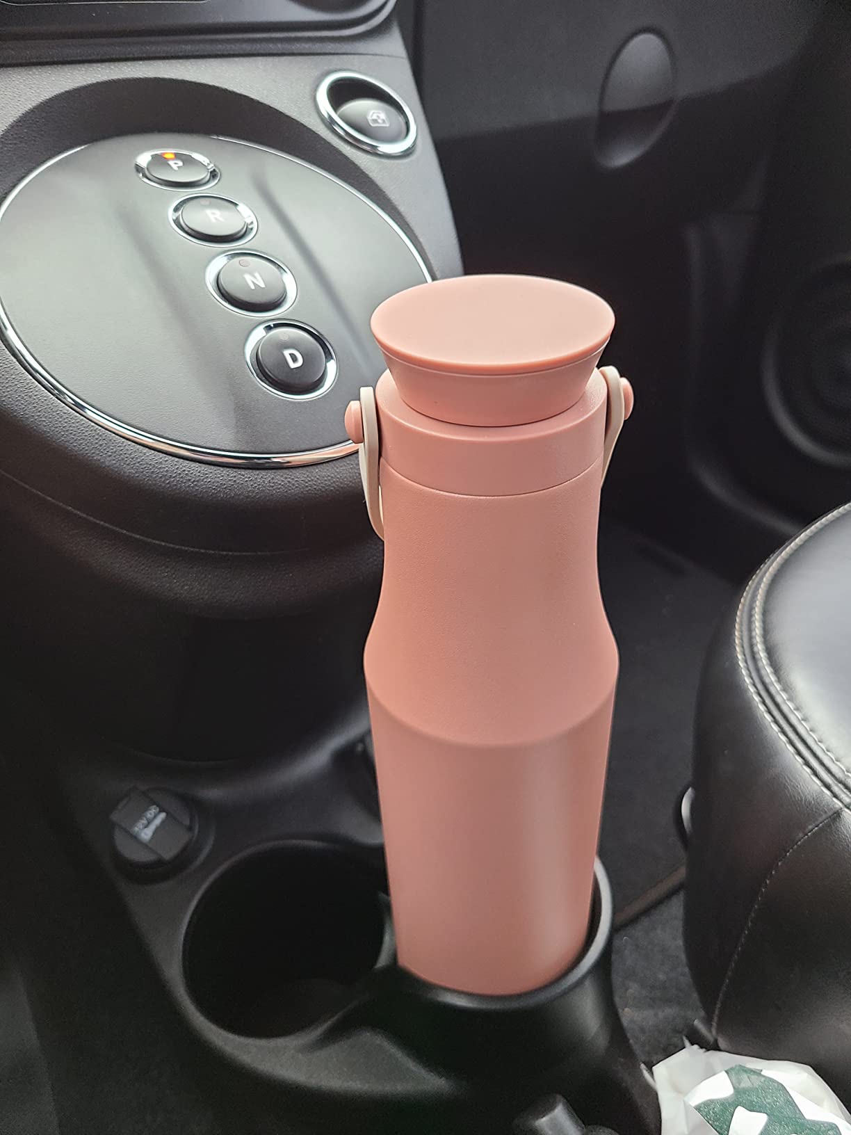 LocknLock Metro Tumbler Stainless Steel Vacuum Insulated Single Cap Travel Mug - Water Coffee Cup w/Hand Strap for Home, Office, Outdoor Works Great for Cold Drinks and Hot Beverages (Silver, 24oz) customer photo 1