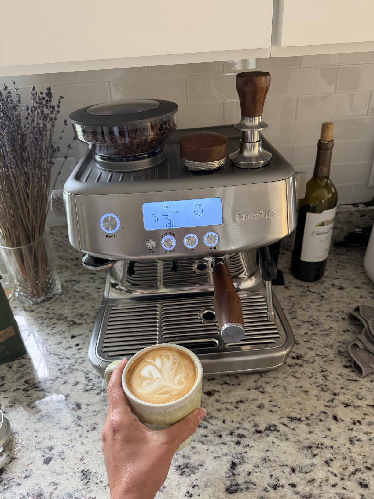 Breville BES878BSS Barista Pro Espresso Machine, Brushed Stainless Steel - Pull barista-quality espresso shots, lattes and cappuccinos at home with this manual coffee maker with built-in grinder customer photo 2