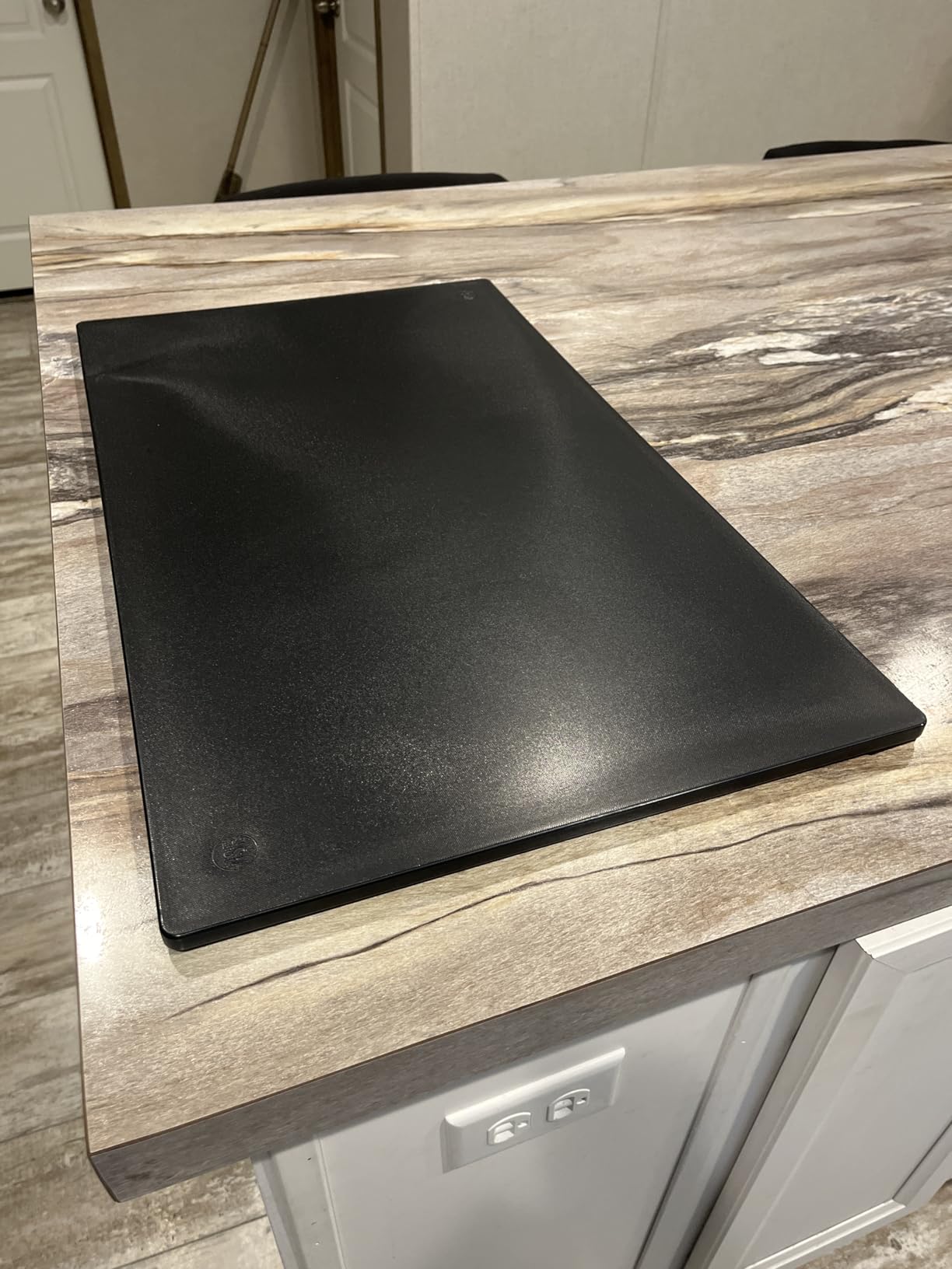 Thirteen Chefs 30x18 Extra Large Cutting Board for Fish, Meat, BBQ - 1/2 Inch Thick Black Plastic, Commercial Grade HDPP Poly with NSF Stamp customer photo 2