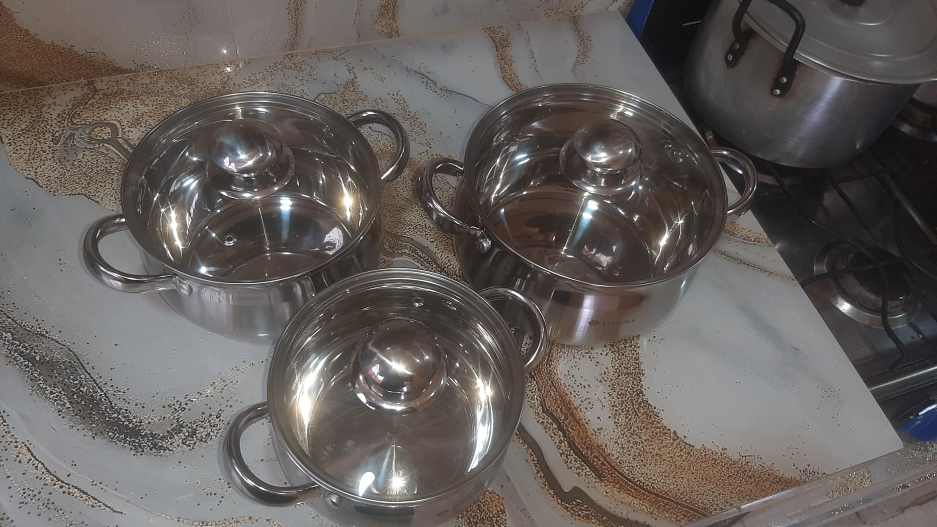 Daniks Classic 2 Quart Stainless Steel Stock Pot with Glass Lid, Tri-Ply Bottom for Even Heating, Induction Compatible, Dishwasher Safe customer photo 2