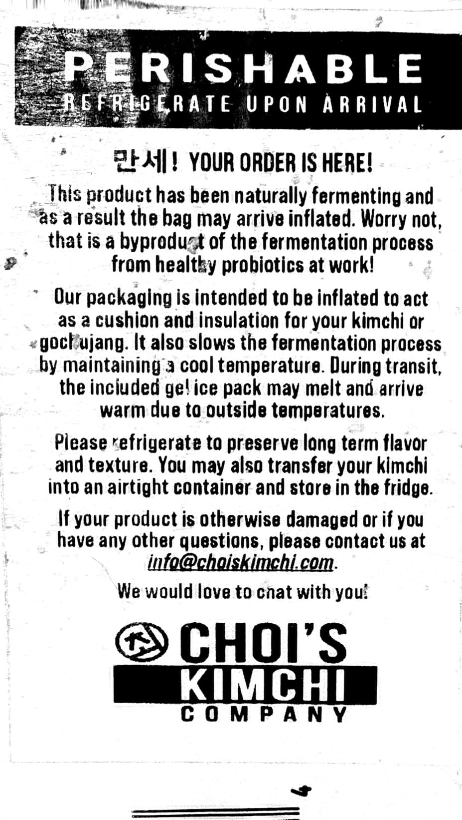 Half Gallon (3.5 lbs.) Spicy Napa Cabbage Kimchi [Vegan, Gluten Free, Non-GMO, Probiotic] by Choi's Kimchi Co. Made in USA. customer photo 1