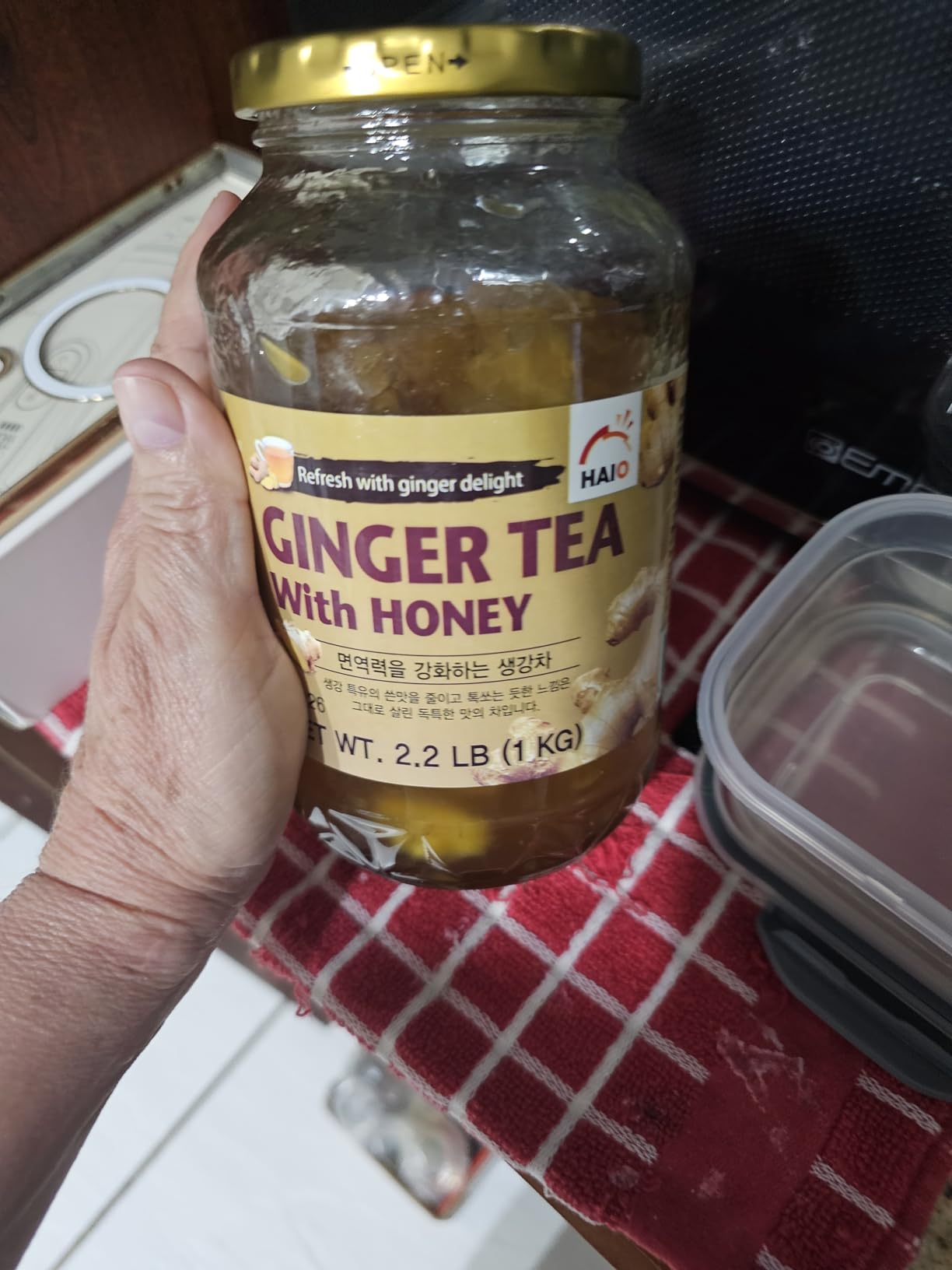 HAIO Ginger Tea With Honey - Korean Herbal Tea, 2.2 lb (1 kg) Jar customer photo 1