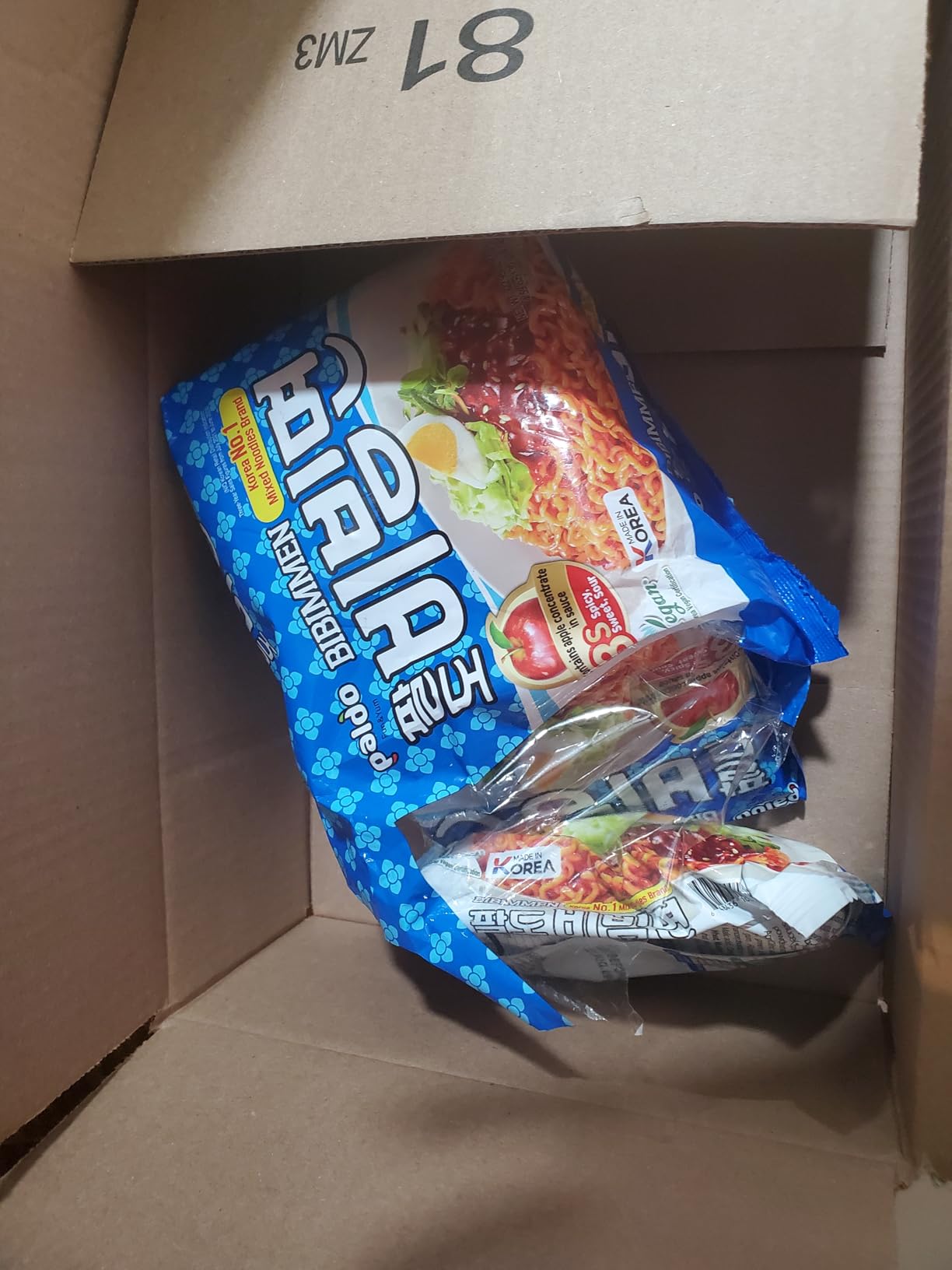 Fun & Yum Bibim Men Instant Cold Noodles, Pack of 5, Brothless Cold Ramen with Sweet & Spicy Seasoning Sauce, Oriental Style Korean Ramyun, Soupless K-Food customer photo 2