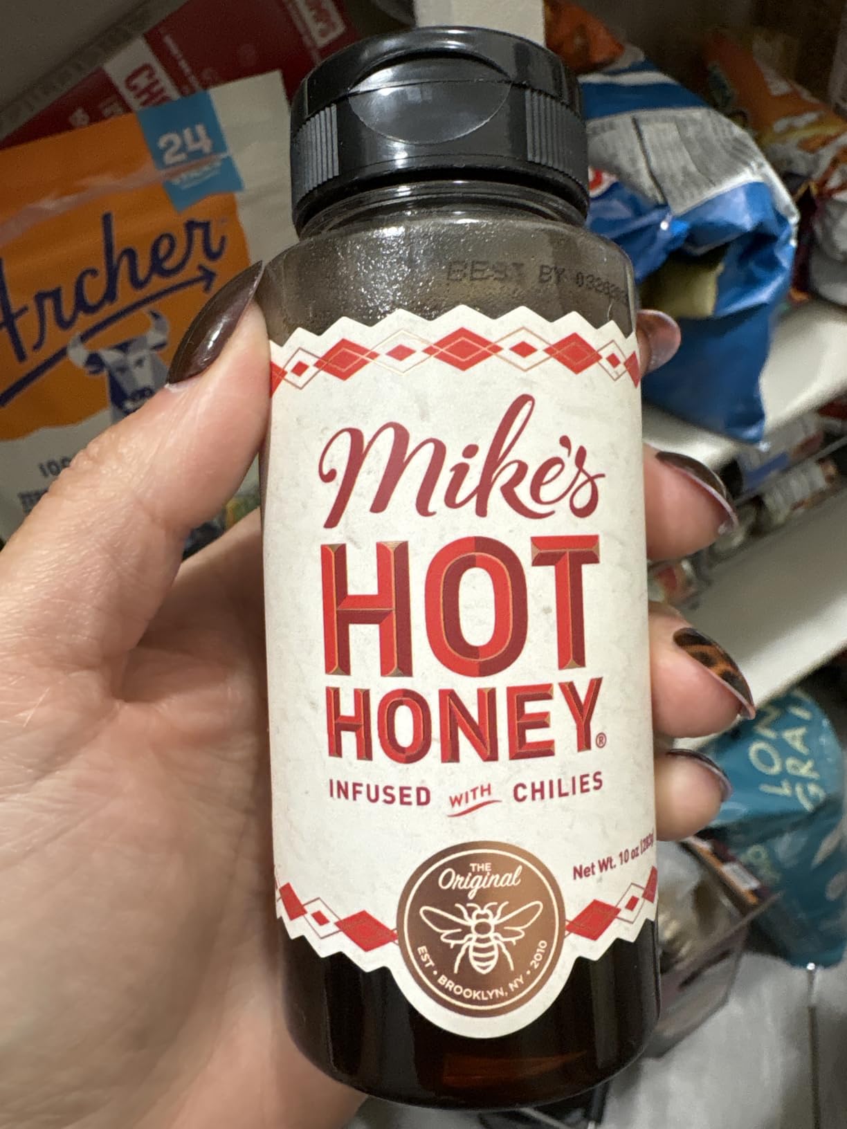 Mike's Hot Honey, America's #1 Brand of Hot Honey, Spicy Honey Infused with Chili Peppers, Certified Kosher, Gluten-Free, Paleo-Friendly (10oz Bottle) customer photo 2