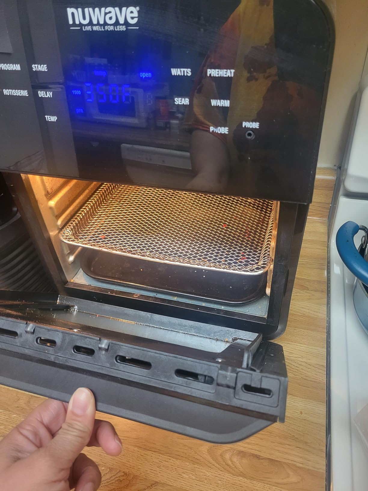 Nuwave Brio 15.5Qt Air Fryer Rotisserie Oven, 50-425°F Temp Controls, X-Large Family Size, 1800W, 100 Presets, Integrated Smart Thermometer customer photo 2
