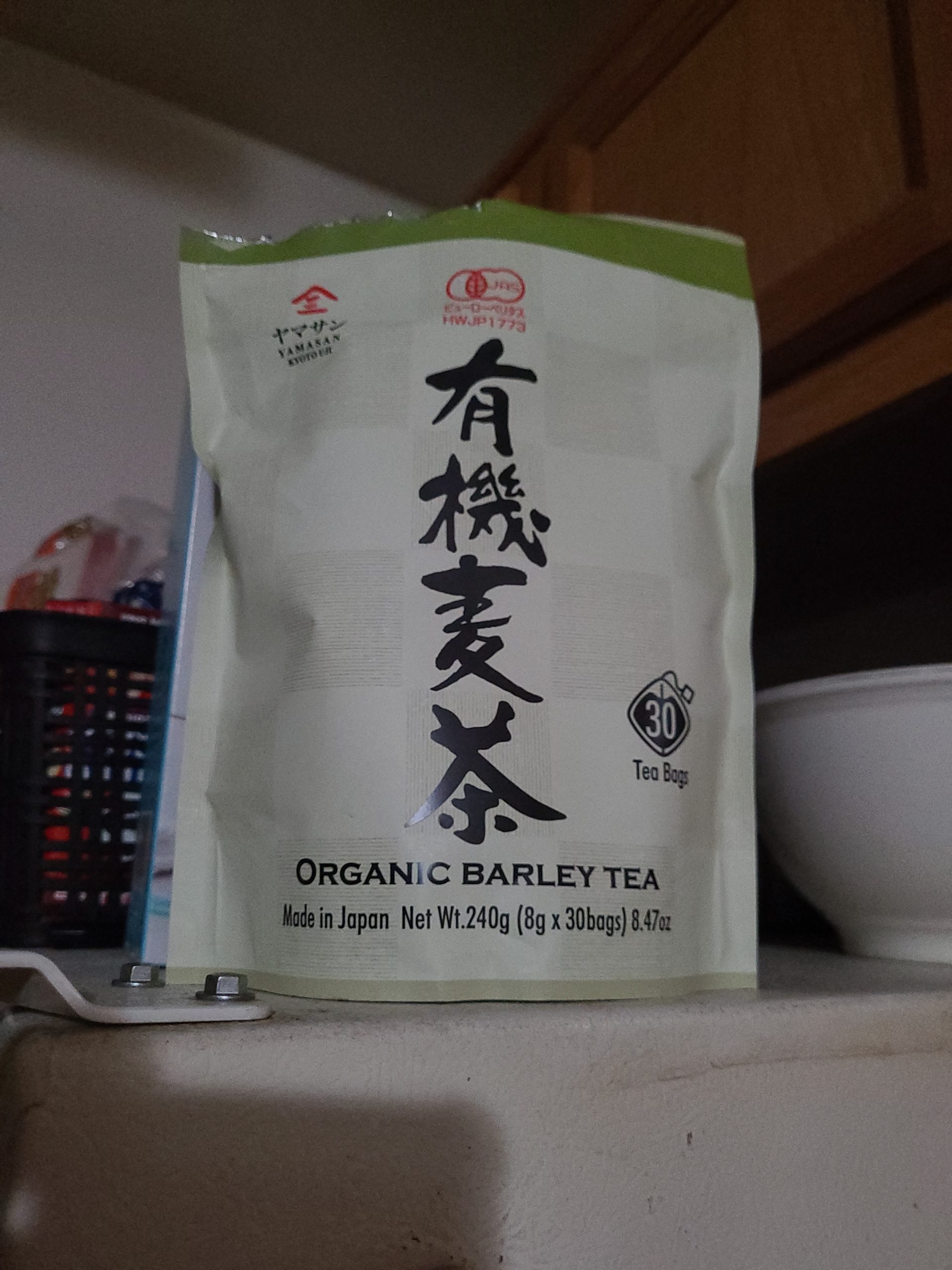 YAMASAN KYOTO UJI Japanese Organic Barley Tea, Caffeine Free, 30 Large Bags | Sugar Free Roasted Japanese Mugicha Barley Tea, Rich Roasted Aroma, Zero Calories 240g (8g x 30bags) customer photo 2