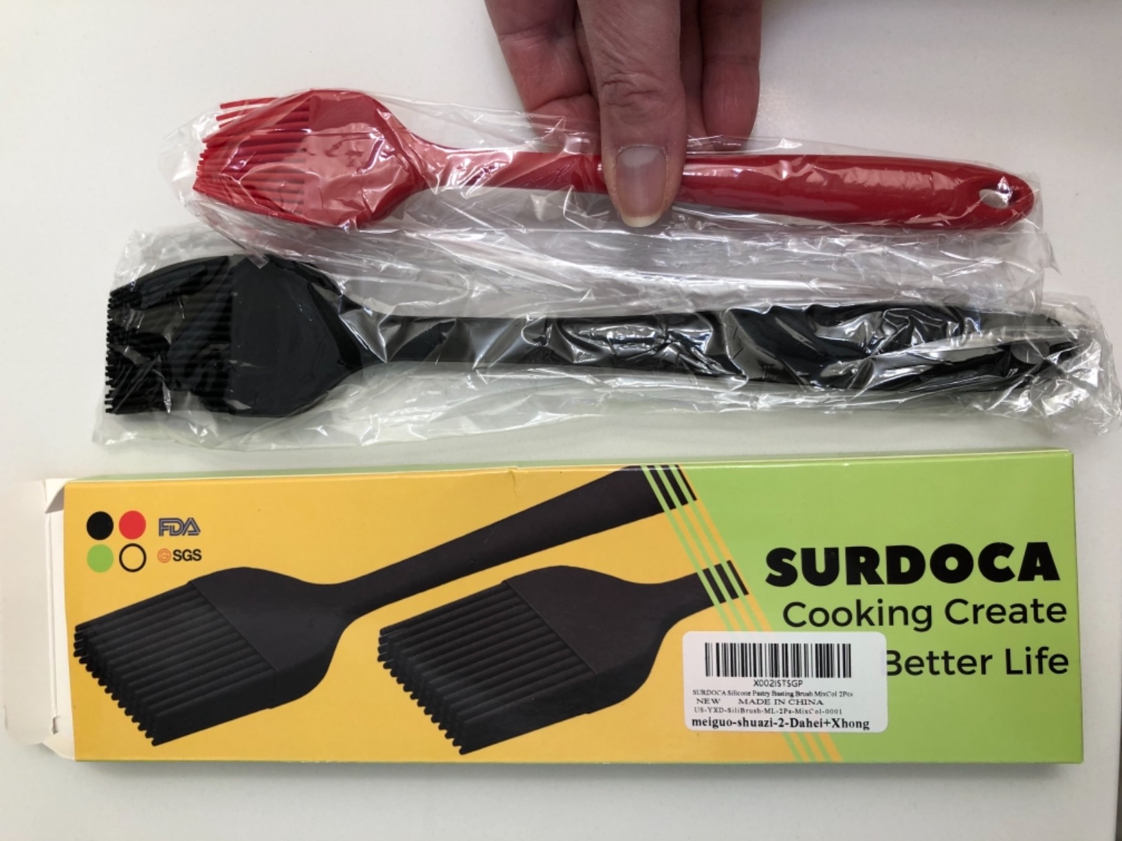 SURDOCA Silicone Pastry Basting Brush - 2Pcs 10 + 8 in Heat Resistant Brush customer photo 2