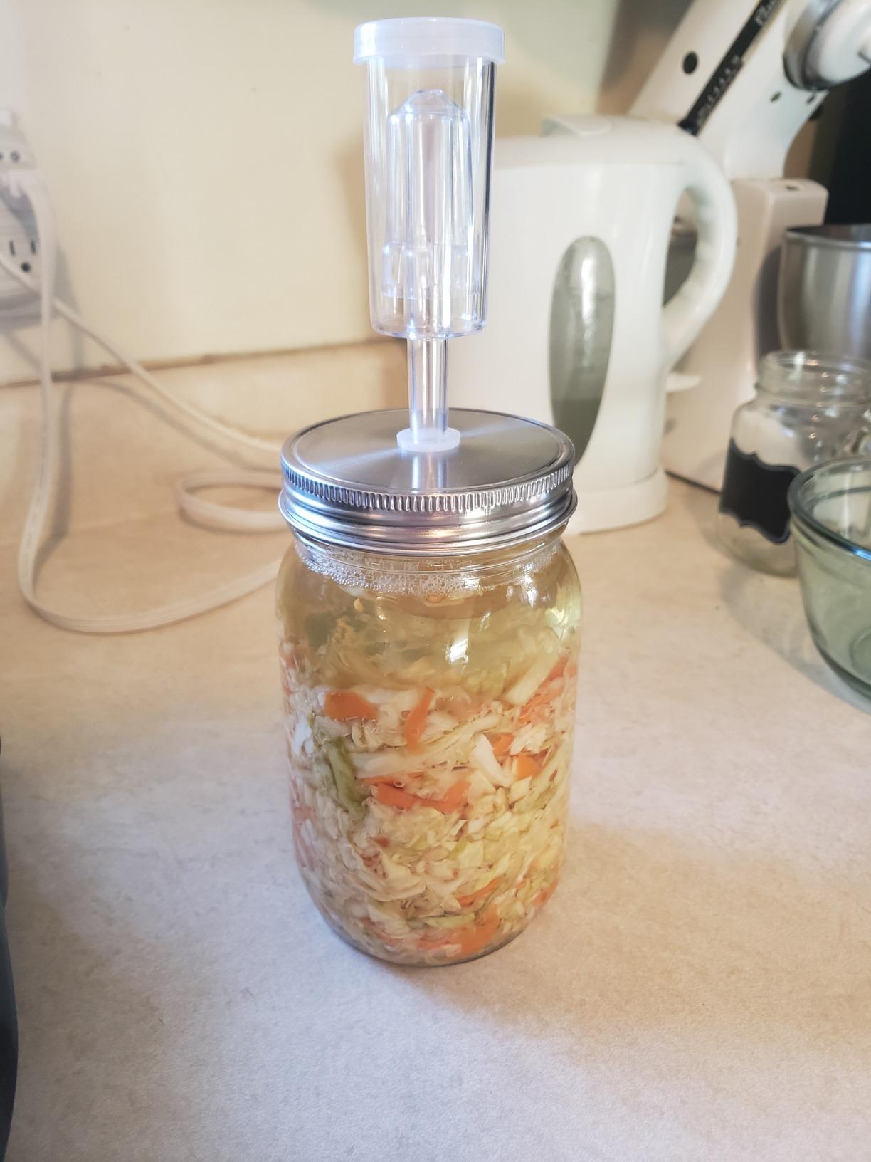 JILLMO Fermentation Kit, Stainless Steel Lids with Weights & Airlocks | 4 Pack Fermenting Lids for Homemade Pickles, Kimchi and Sauerkraut customer photo 1
