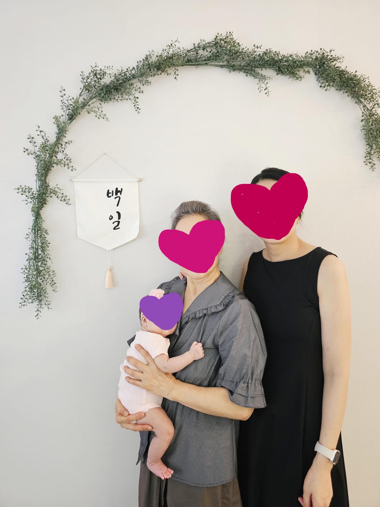 Korean First Birthday Canvas Banner Dohl Decoration Baby Party Decor | Korean Dohl Tradition, 9.72 x 10.6 Inch Size, Durable Canvas Fabric, Includes Hanging Rope, Baby Milestone Decor customer photo 1