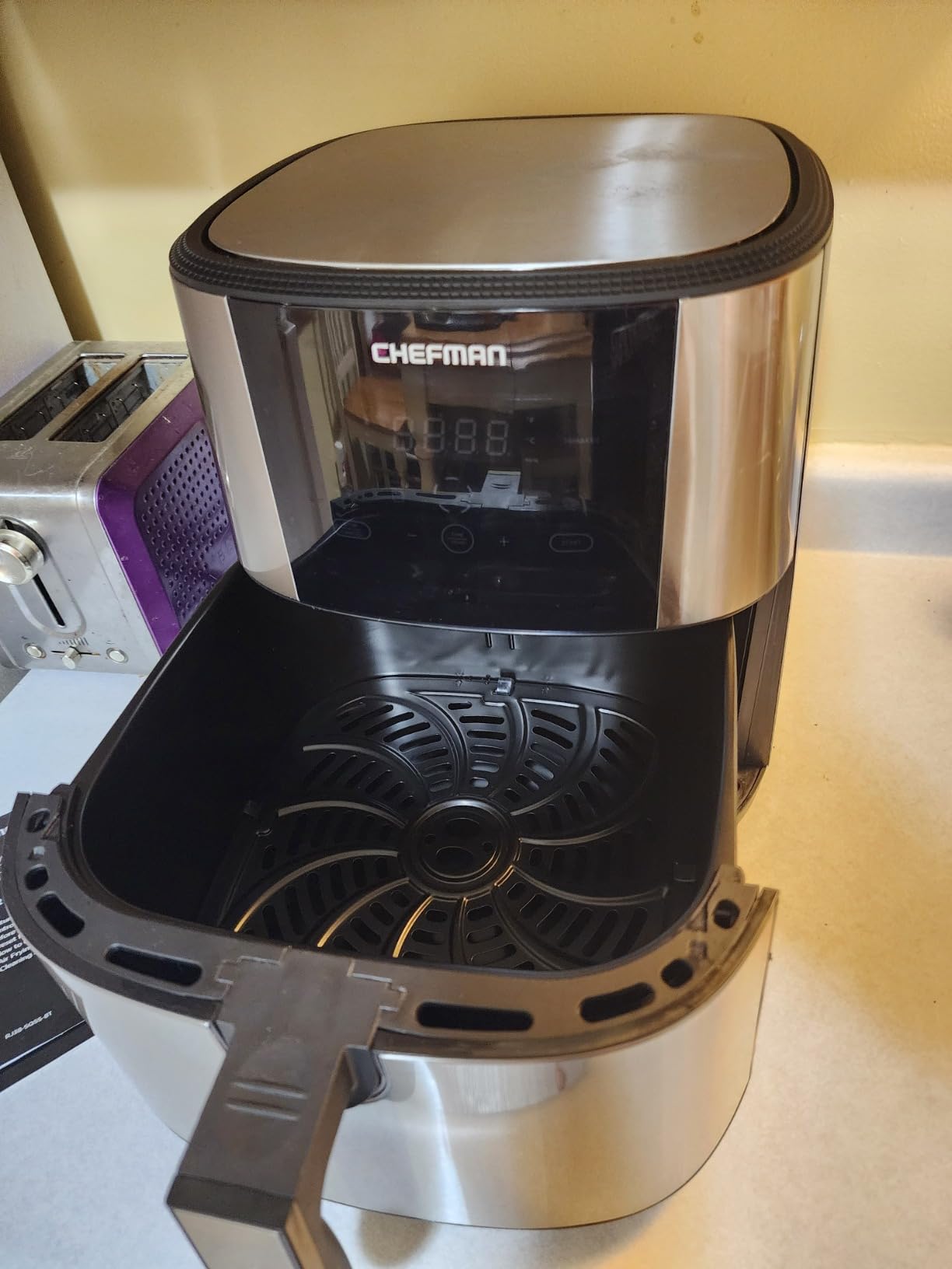 Chefman Air Fryer 8 Qt | TurboFry 4-in-1 with 450°F Hi-Fry Option for Crispier Results | Bake, Dehydrate, Frozen | XL Nonstick Dishwasher-Safe Basket | Stainless Steel customer photo 2