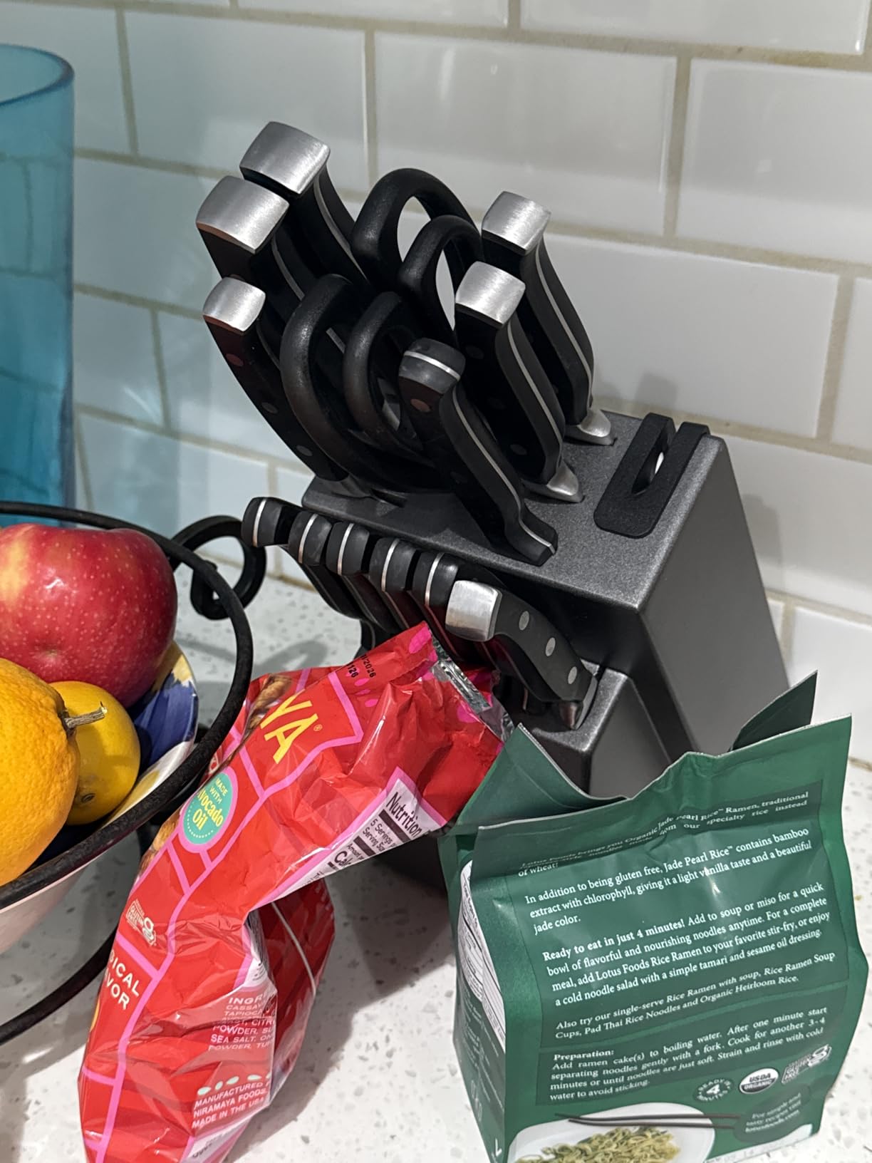 McCook Kitchen Knife Set 15PC Knife Block Set w Built-in Sharpener | German Forged Stainless Steel, Razor Sharp, Non-Stick & Anti-Rust, Triple Rivet, Ergonomic Handles, Full Tang, Gift Box customer photo 1