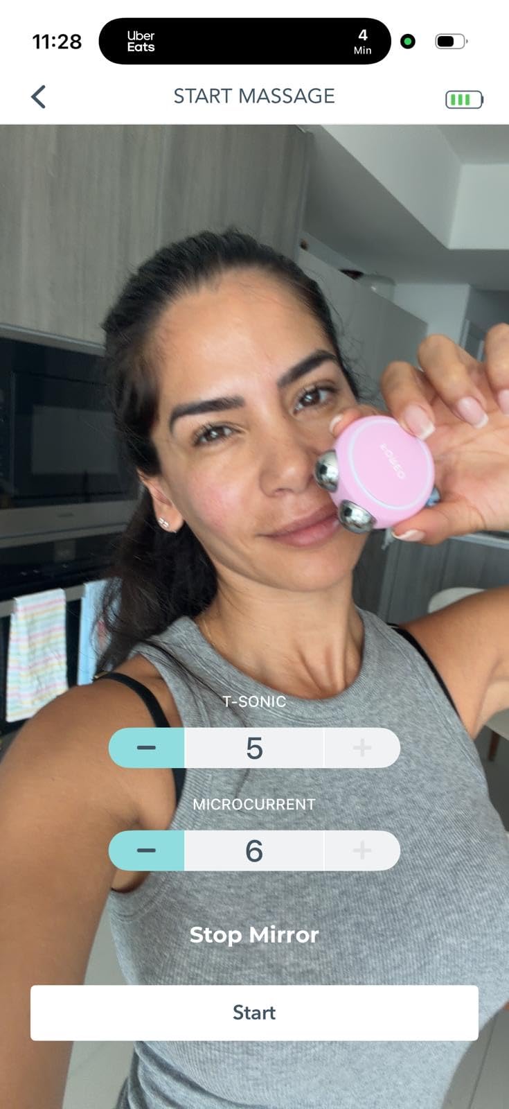 FOREO BEAR Mini Microcurrent Facial Device - Face Sculpting Tool - Firm & Contour - Reduce Double Chin customer photo 1