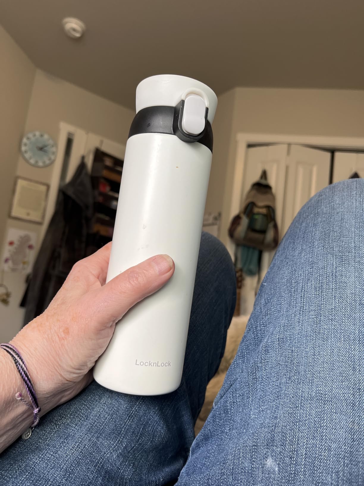 LocknLock WannaBe Tumbler Black 15oz, BPA-Free Double Wall Stainless Steel Vacuum Insulated Tumbler with One Touch Lid, Lightweight Travel Mug for Coffee, Tea and Water customer photo 2