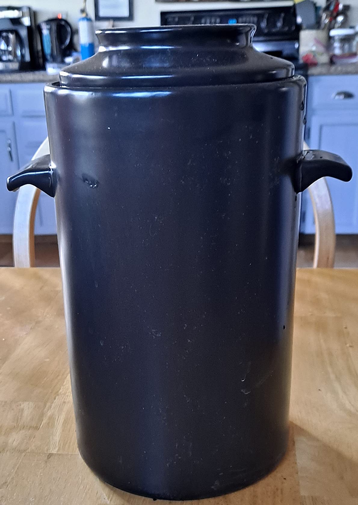 HomeBuddy Fermentation Crock (1 Gallon) with Weights, Acacia Wood Pounder and Recipe Book - Sauerkraut Fermentation Kit, Onggi Kimchi Jar, Fermenting Crock for Pickling or Sourdough customer photo 2