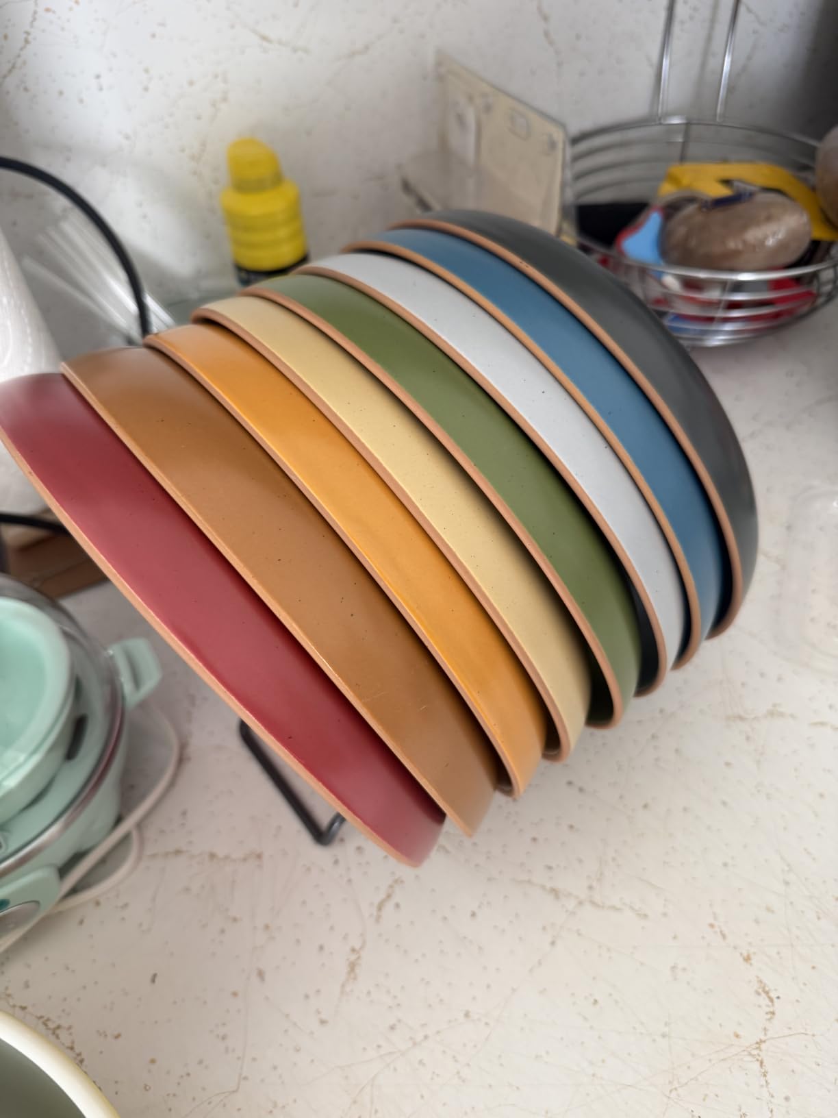 Mora Ceramic Large Pasta Bowls 30oz, Set of 4 - Serving, Salad, Dinner Plate/Wide Bowl - Microwave, Oven, Dishwasher Safe Kitchen Dinnerware - Modern Porcelain Stoneware Dishes, Vanilla White customer photo 1