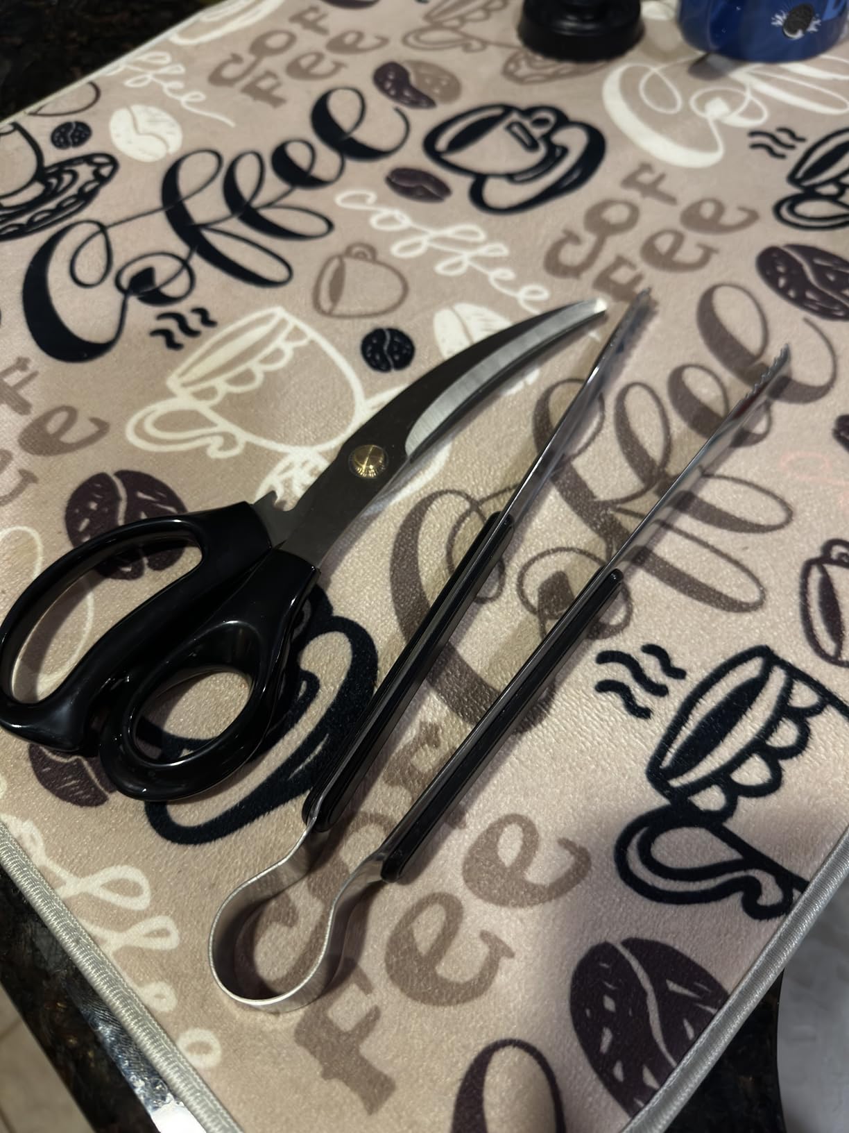 Korean Barbecue Scissors And Tongs Set, Bbq Scissors Bbq Tongs, Stainless Steel Ergonomic Sharp Shears And Clips For Kitchen, Cooking Clips,Pizza Shears For Easy Use (Black) customer photo 1