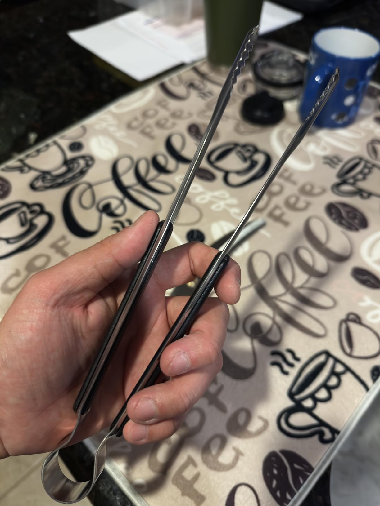 Korean Barbecue Scissors And Tongs Set, Bbq Scissors Bbq Tongs, Stainless Steel Ergonomic Sharp Shears And Clips For Kitchen, Cooking Clips,Pizza Shears For Easy Use (Black) customer photo 2