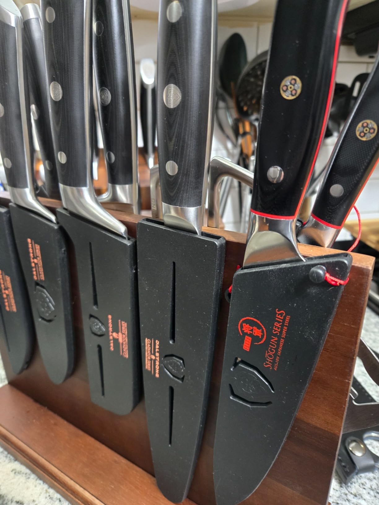 Dalstrong 12-Pc Elite Knife Block Set - German High-Carbon Steel | Full-tang - Chef - Santoku - Nakiri - Boning - Fillet - 6 Steak Knives - Manchurian Ash Block - NSF - Hand-polished Finish customer photo 2