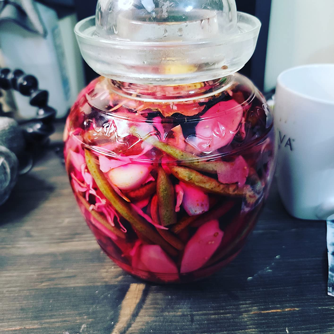 Pickle Jar, 2.5 Liter Fermentation Kimchi Jar with Water Seal Lid | Food Grade, Clear Glass, for Making Pickles Kimchi Sauerkraut and Fermenting Vegetables Fruits, Kombucha, Wine Brewing customer photo 2