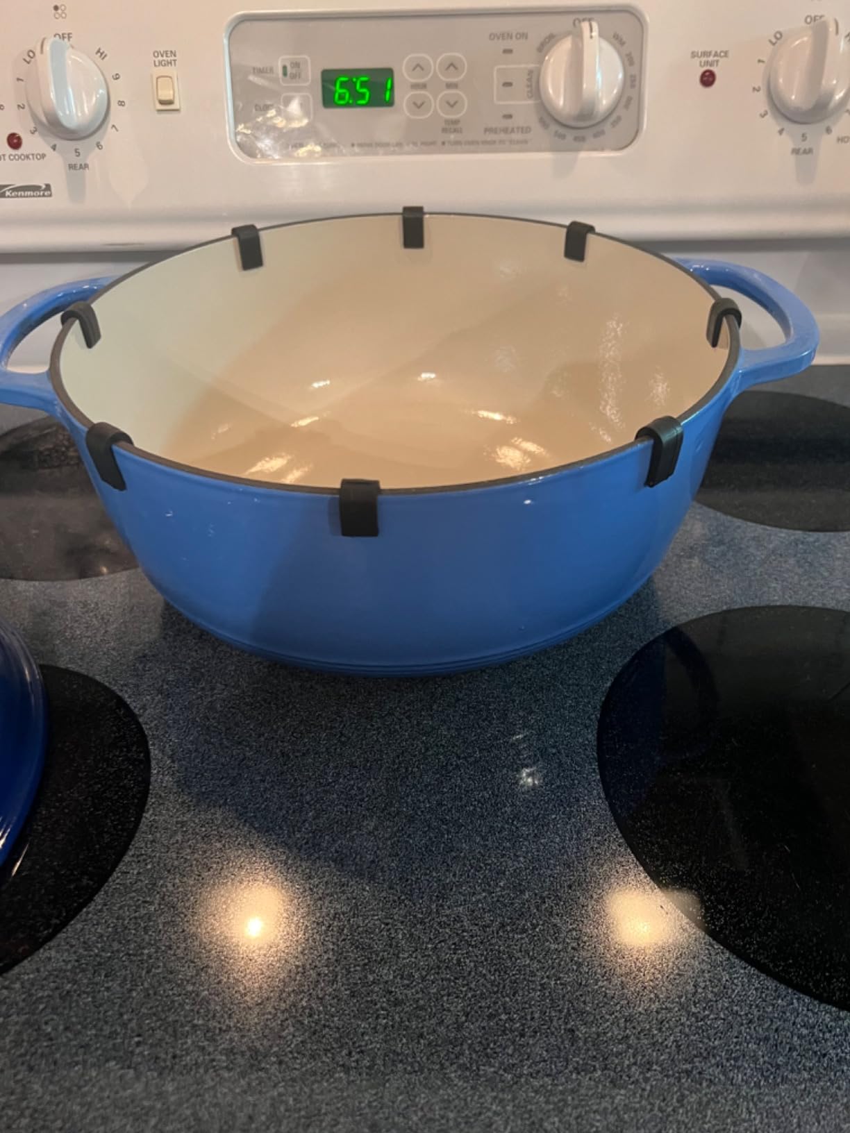 Lodge Essential Enamel Cast Iron Dutch Oven, 7.5 Quart, Indigo | Oven-Safe Enamel Cookware up to 500°F, Heat-Retaining Braising & Roasting Pot, PFAS-Free & Induction-Safe Enameled Cookware customer photo 1