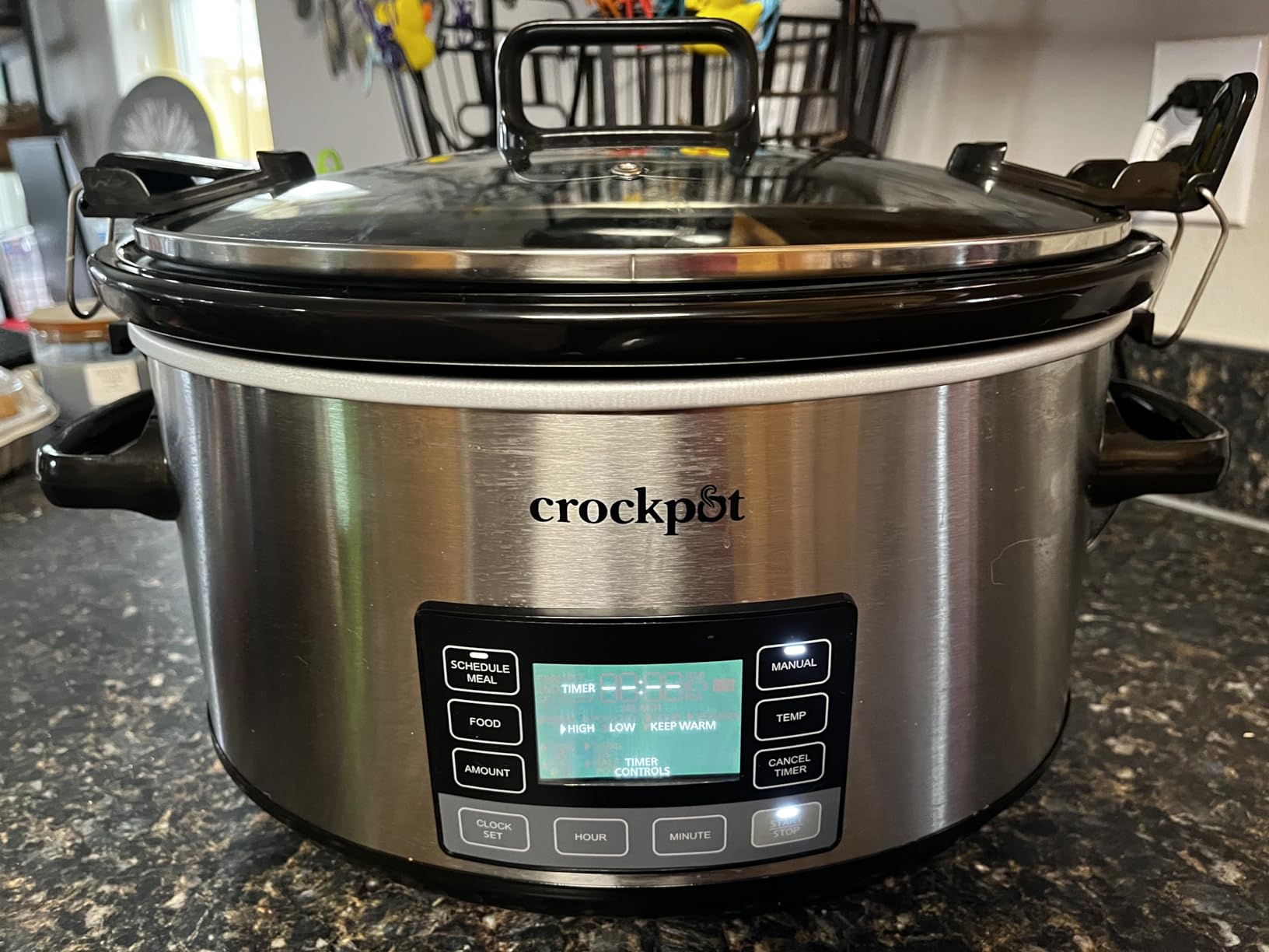 Crock-Pot 7-Quart Slow Cooker, Portable Programmable with Timer, Locking Lid, Stainless Steel; an Essential Kitchen Appliance, Perfect for Families and Gatherings customer photo 2