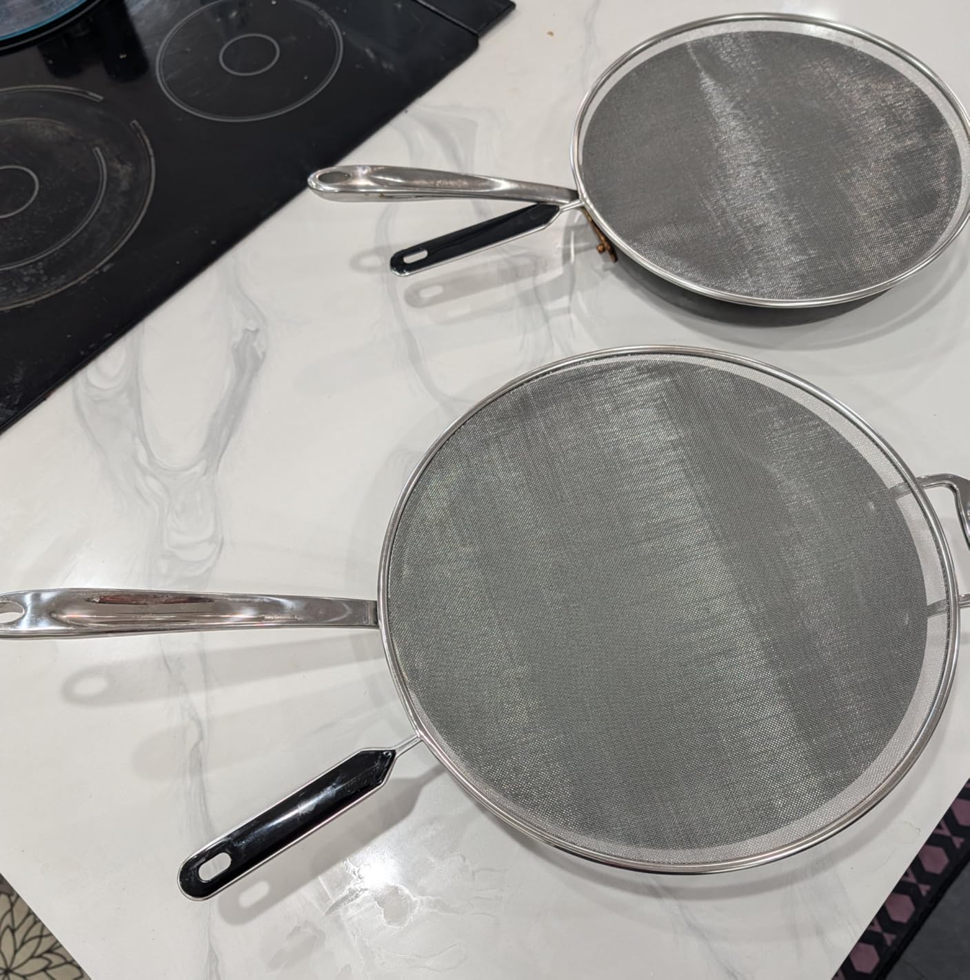 U.S. Kitchen Supply 4-Piece Stainless Steel Splatter Guard Set (13