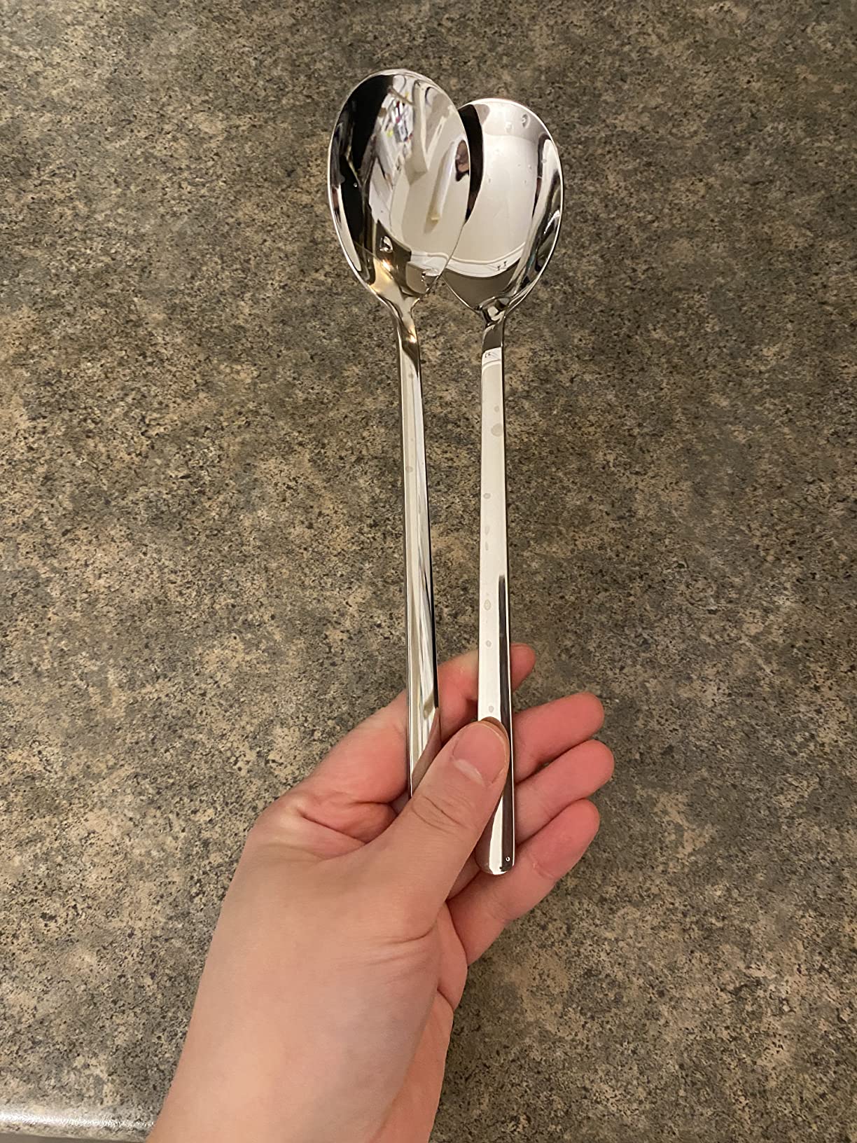 Set of 6 Premium Korean Soup Spoons, 8 Inch | 18/10 Stainless Steel, Long Handle, Rice and Asian Spoon, Dishwasher Safe customer photo 2