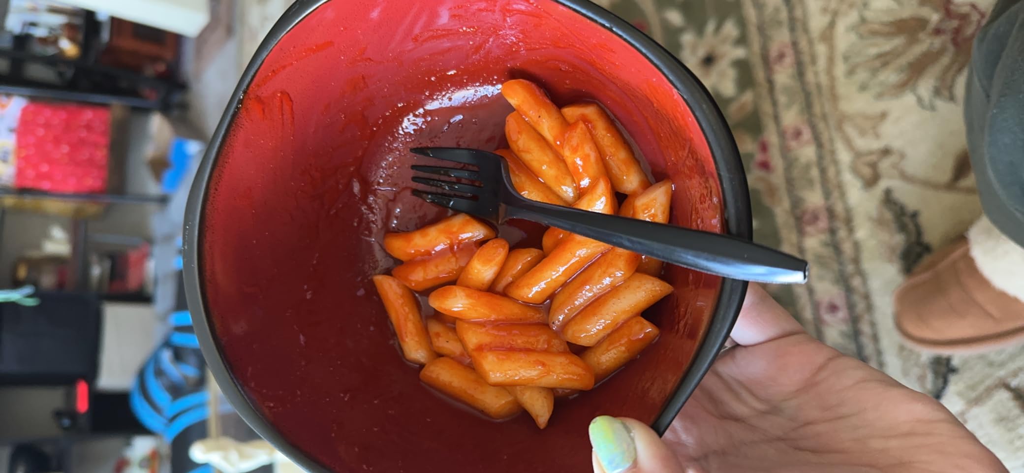 O'Food Tteokbokki Korean Rice Cakes - Original Gochujang, Pack of 1, Gluten Free, Ready in 3 Minutes customer photo 1