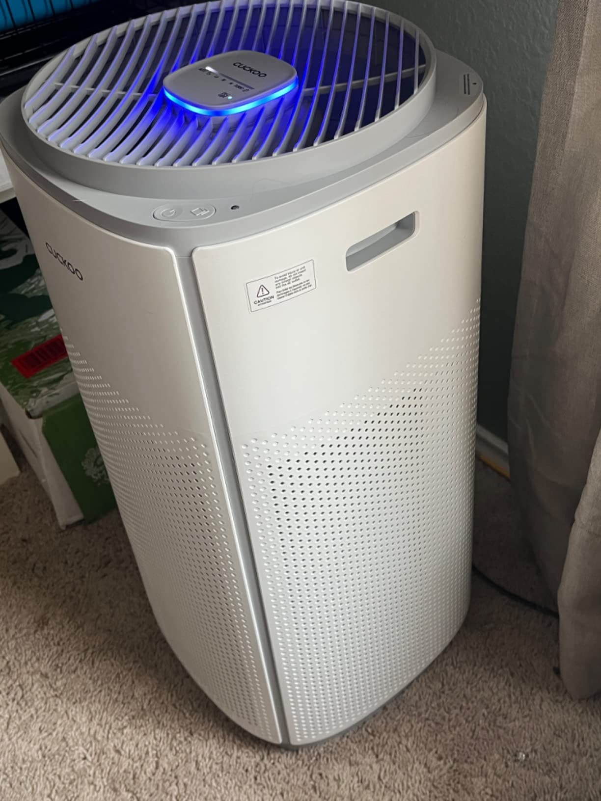 CUCKOO HEPA Air Purifier for Home, Large Room 2,256 sq. ft., CAC-K1910FW | 5-Stage Filtration, UV-C Light and Activated Carbon, Quiet Sleep Mode, White customer photo 2