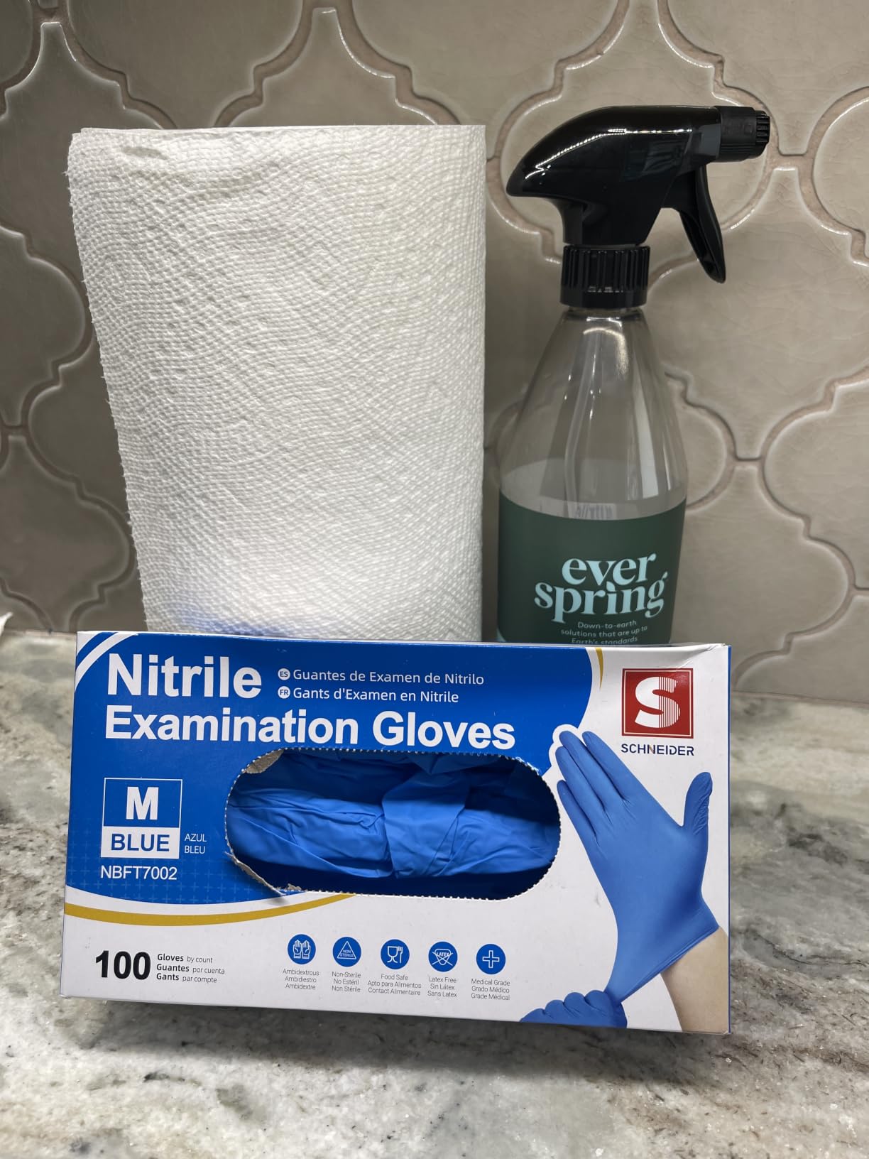 Schneider Black Nitrile Gloves, Gloves Disposable Latex Free, Powder Free | 4-Mil, Medical Exam Glove, Food Safe Gloves, Cooking Gloves, Cleaning Gloves customer photo 1