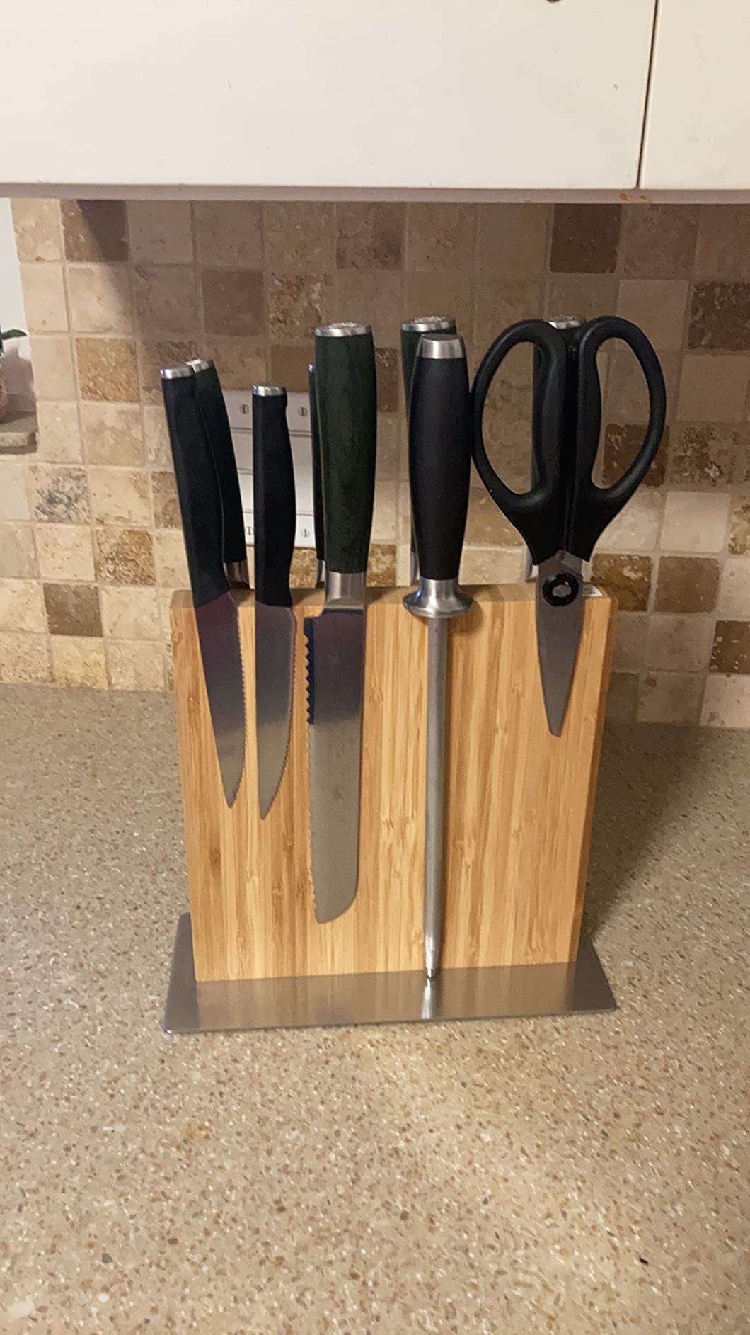 HexClad Green 6 Piece Japanese Damascus Stainless Steel Knife Set | Full Tang Construction, Pakkawood Handle, 67 Layers Steel customer photo 1
