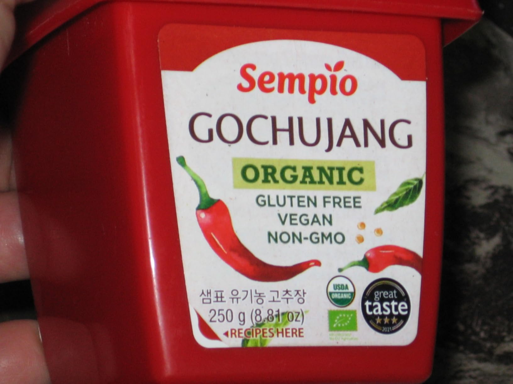 Sempio Gochujang Organic Gluten-Free Red Chili Pepper Paste, 8.8oz / 250g | Sweet Spicy Savory Traditional Korean Fermented Soybean Condiment for Cooking, Marinades, Dips, Sauces, Vegan, Non-GMO customer photo 2