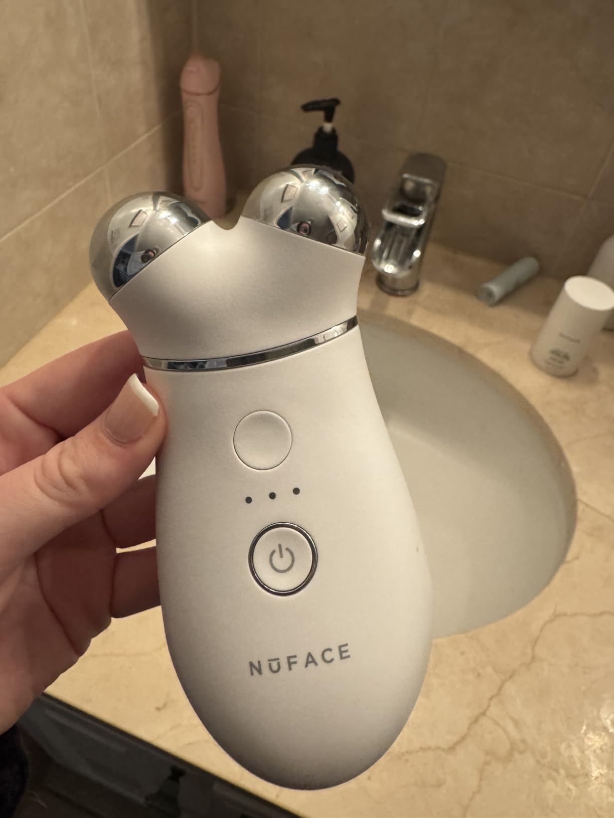 NUFACE Trinity+ Skin Tightening & Face Lift Device - Microcurrent Facial Sculpting Tool to Contour Cheeks, Jawline & Neck customer photo 1