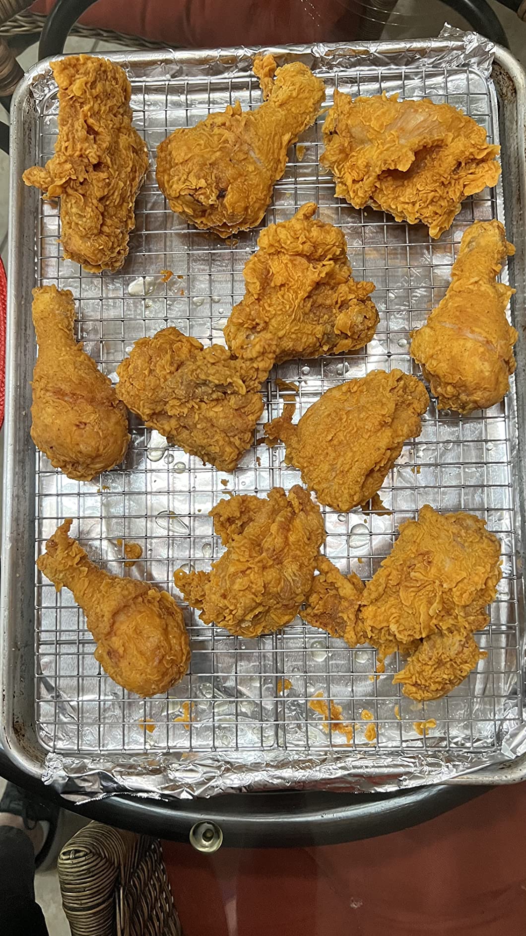 Foodrella Korean Taste Crispy Fried Chicken Crispy Batter Mix, Frying Powder Mix, Product of Korea, 4.4 LB (2kg) customer photo 1