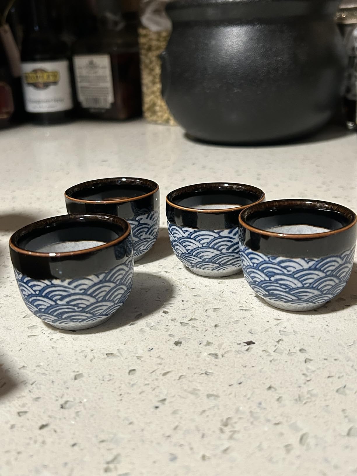 Sake Sets Ceramic Japanese Sake Set of 7 include 1 Sake bottle 6 Sake Cups | for Hot or Cold Sake at Home or Restaurant customer photo 1