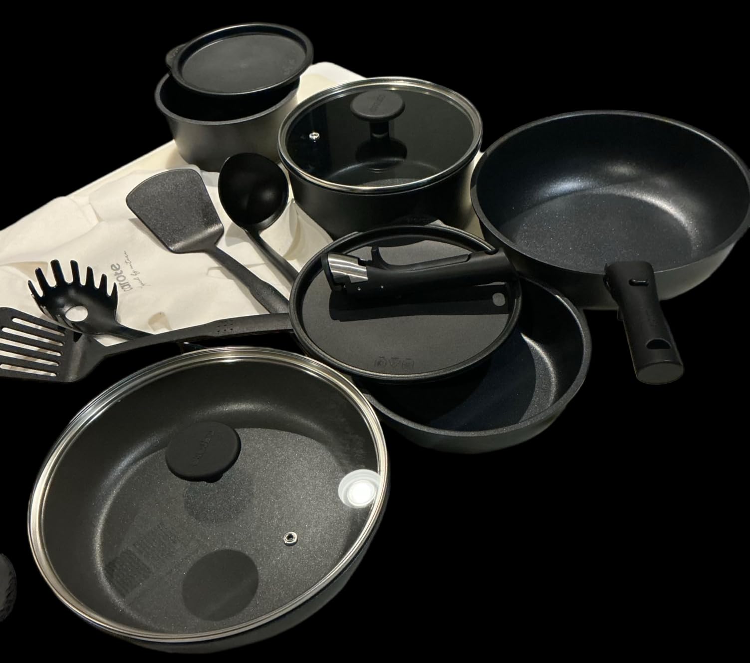CAROTE 19pcs Pots and Pans Set Non Stick, Detachable Handle Cookware customer photo 2